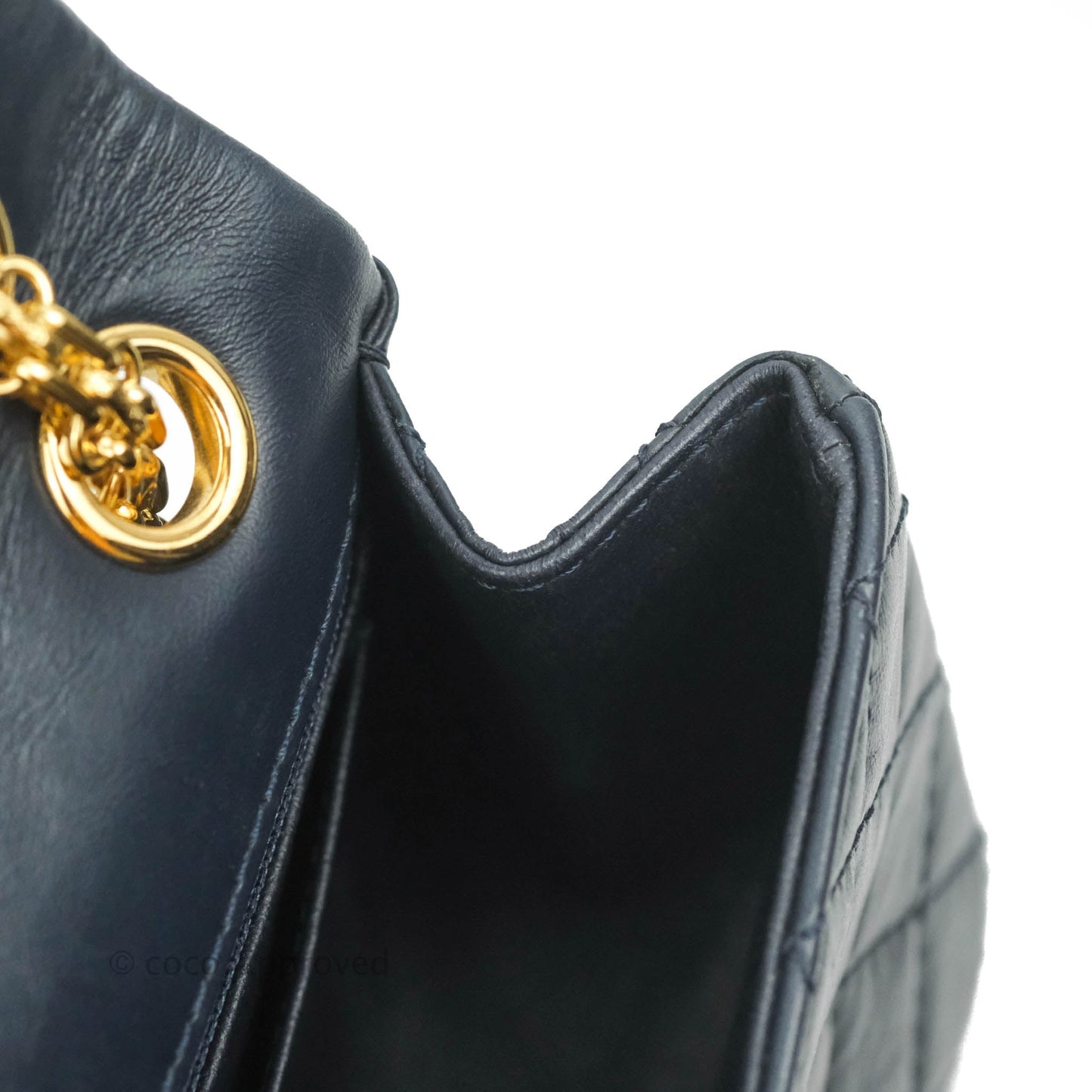 Chanel Mini Reissue 224 Navy Aged Calfskin Gold Hardware