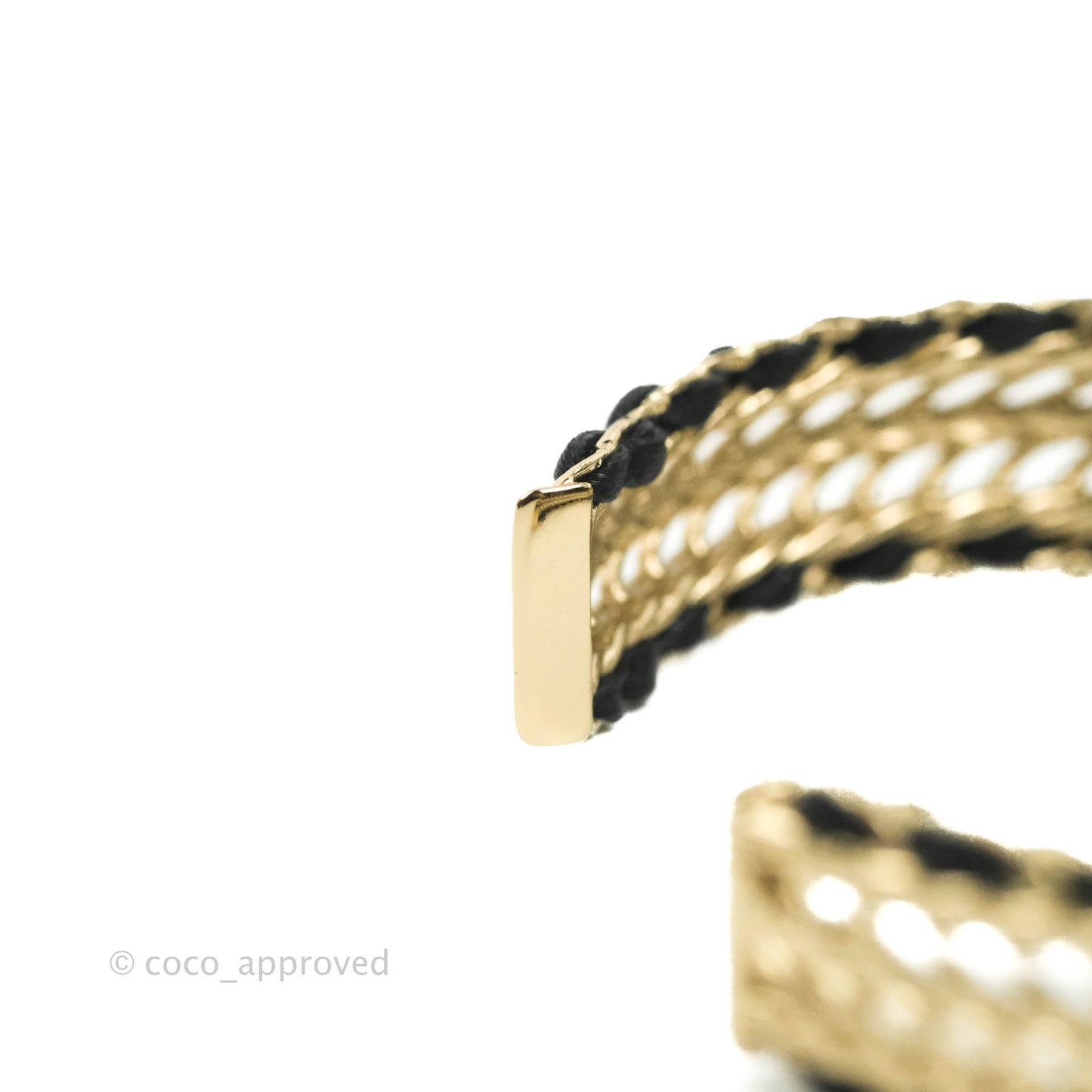 Chanel CC Crystal Bracelet Gold Tone 22S