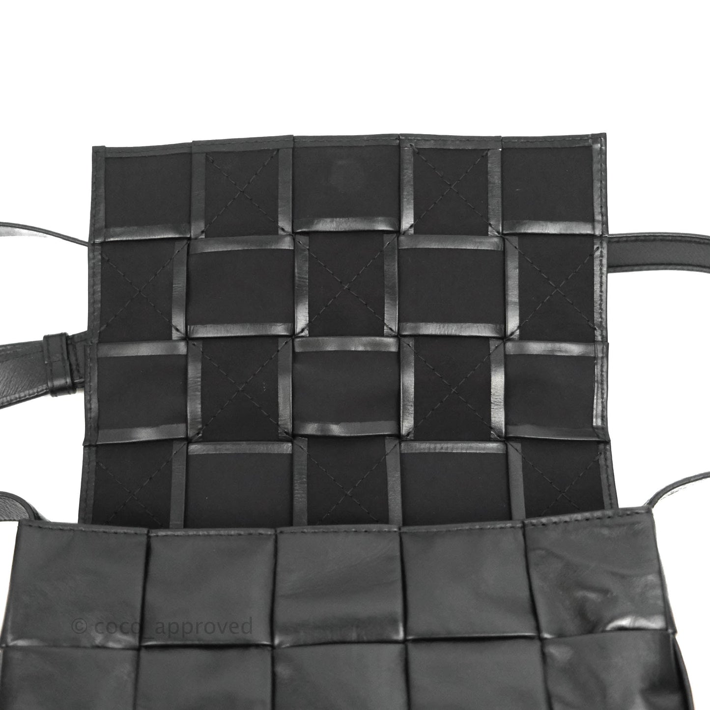 Bottega Veneta Intrecciato Paper Cassette Calfskin Bag Black Silver Hardware