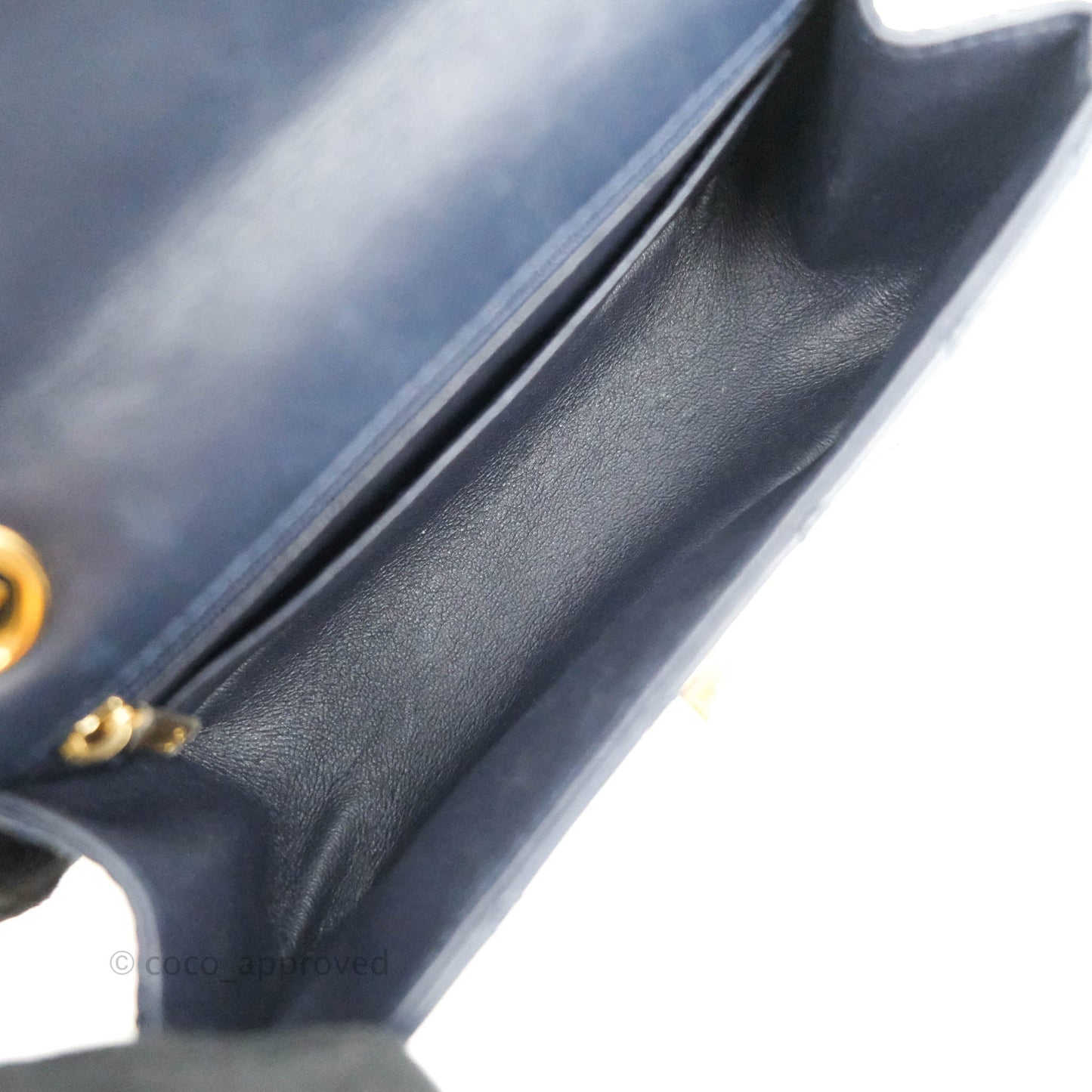 Chanel Mini Reissue 224 Navy Aged Calfskin Gold Hardware