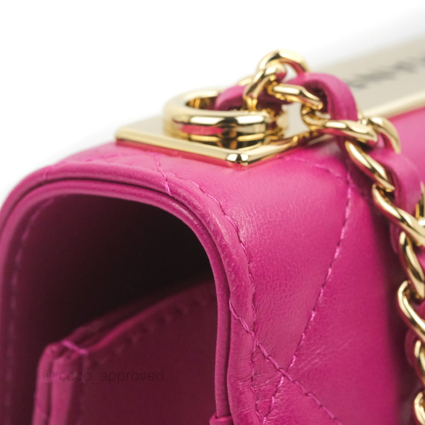 Chanel Mini Quilted Trendy CC Clutch With Chain Plum Lambskin Gold Hardware
