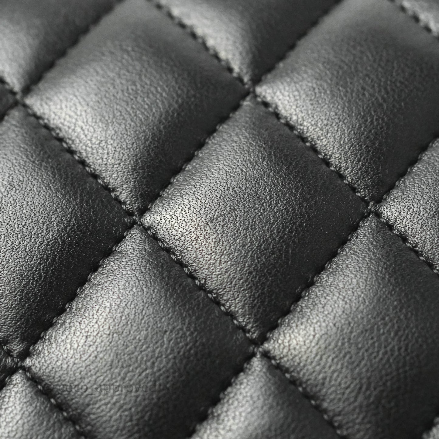 Chanel Classic M/L Medium Flap Quilted Black Lambskin Silver Hardware