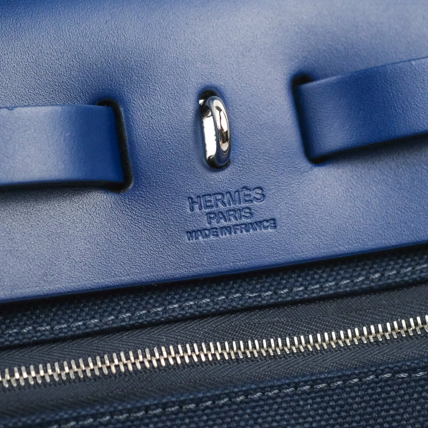 Hermès Herbag Retourne Zip 31 Quadrille Viking Ecru Mauve Bleu Bill/ Saphir Palladium Hardware