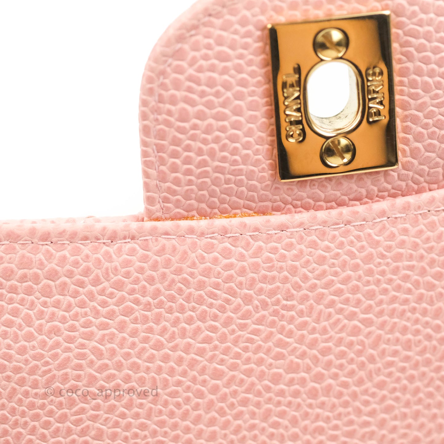 Chanel Vintage Classic M/L Medium Flap Quilted Pink Caviar 24K Gold Hardware