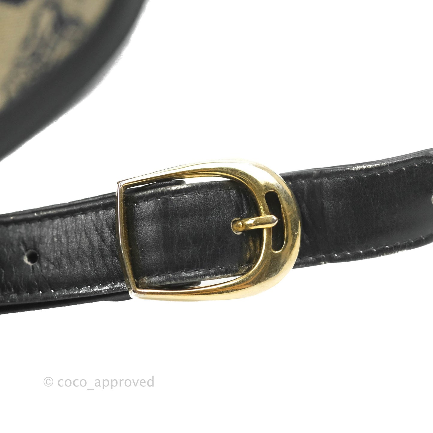 Celine Macadam Horse Carriage Bag Navy Gold Hardware