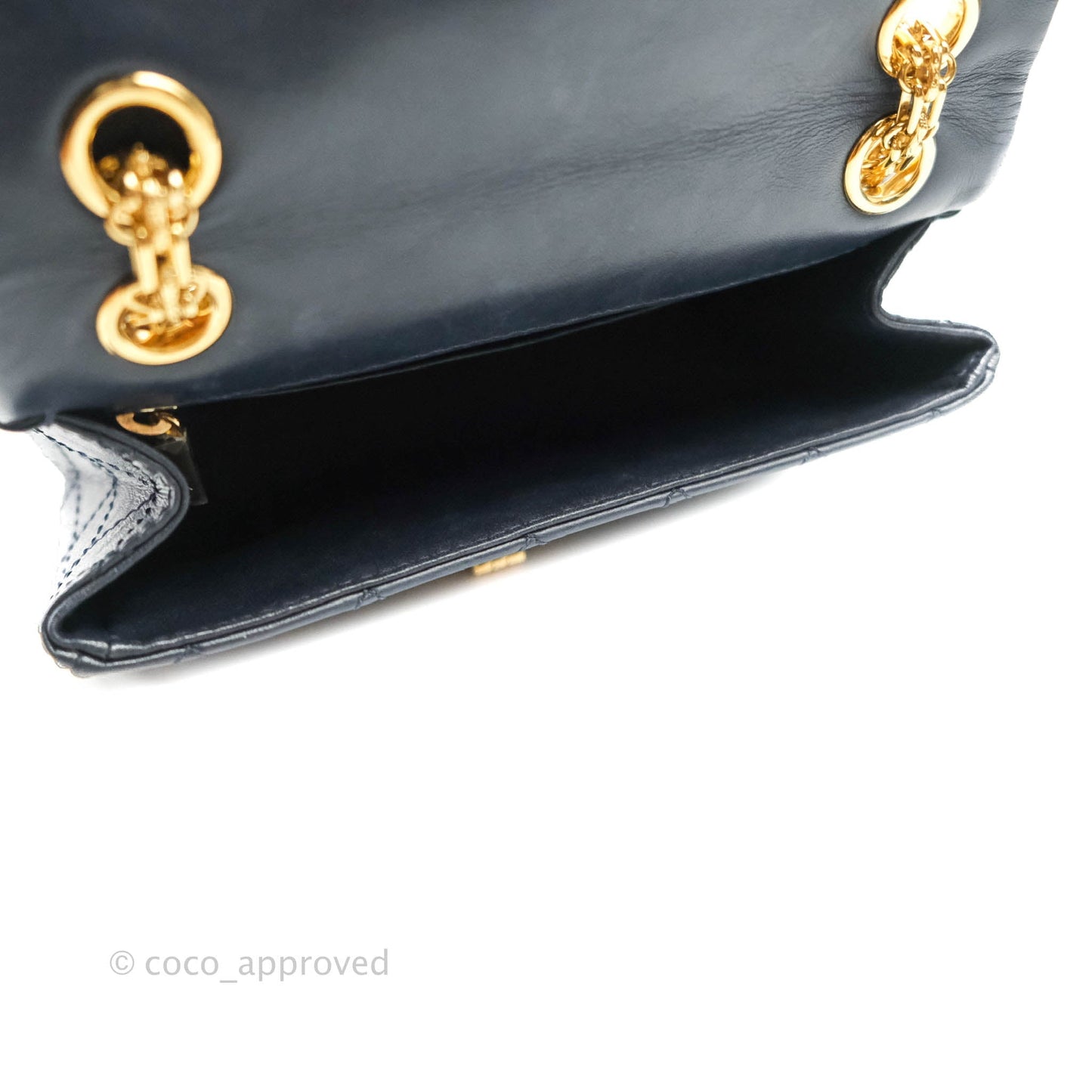 Chanel Mini Reissue 224 Navy Aged Calfskin Gold Hardware