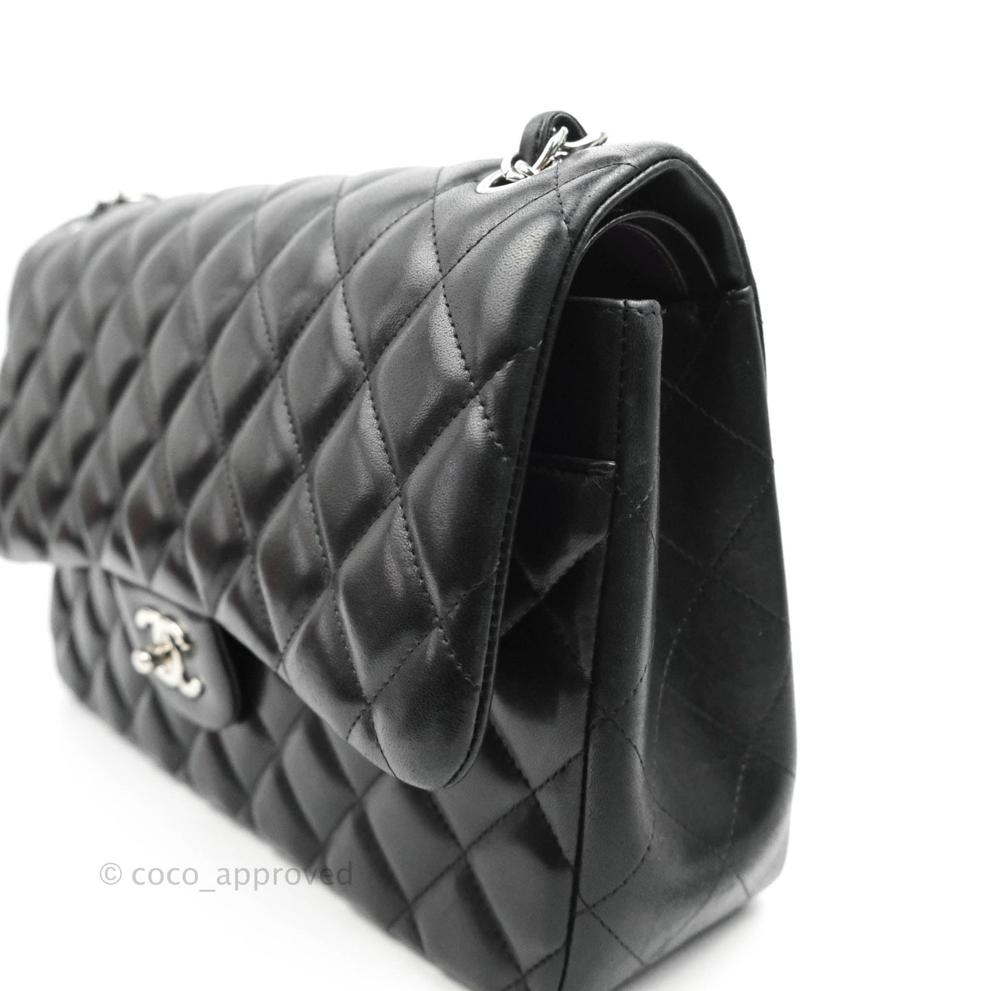 Chanel Jumbo Double Flap Black Lambskin Silver Hardware⁣⁣