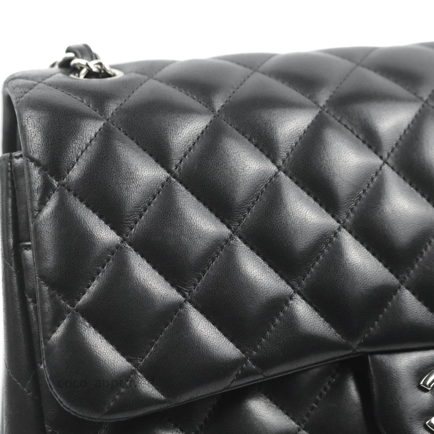 Chanel Jumbo Double Flap Black Lambskin Silver Hardware⁣⁣
