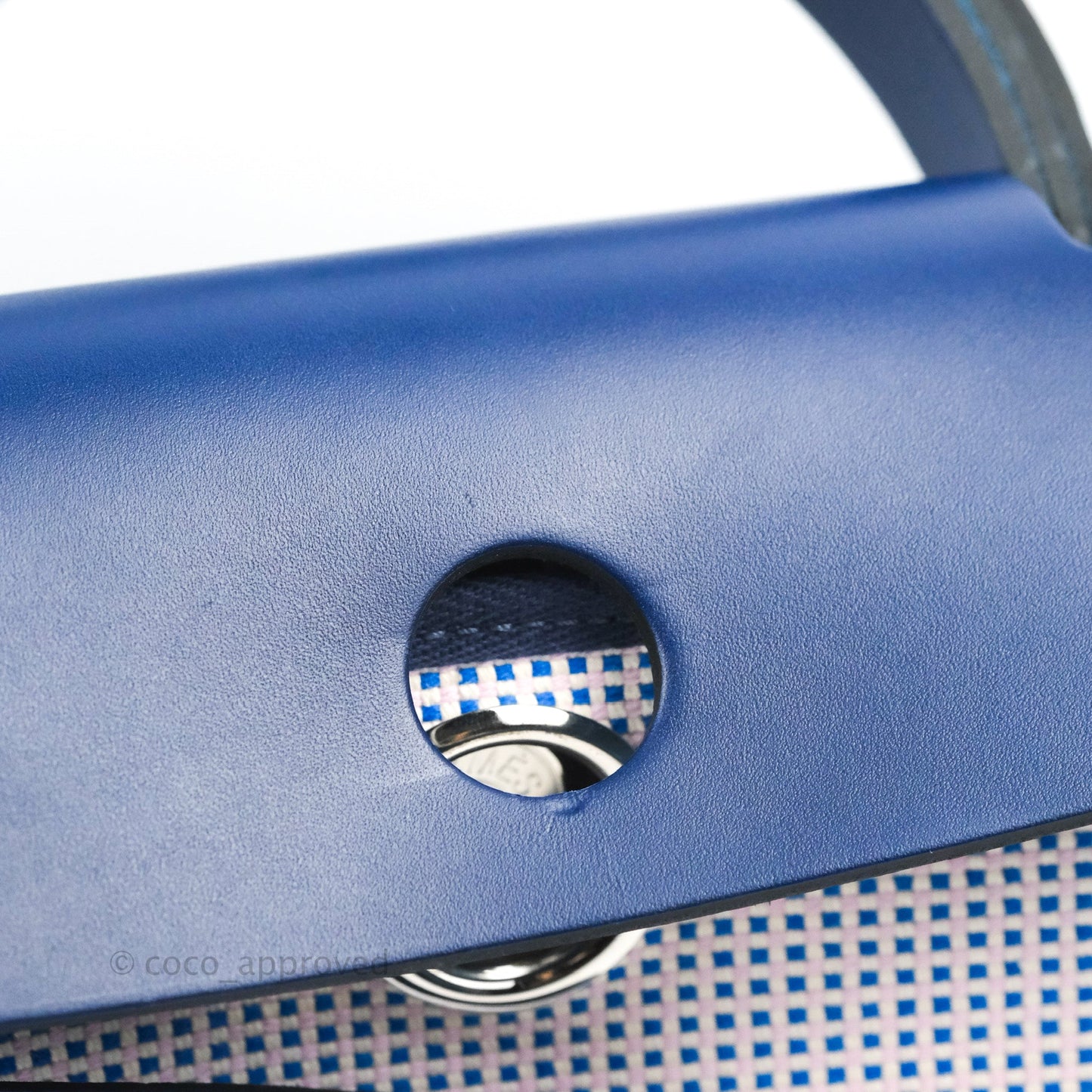 Hermès Herbag Retourne Zip 31 Quadrille Viking Ecru Mauve Bleu Bill/ Saphir Palladium Hardware