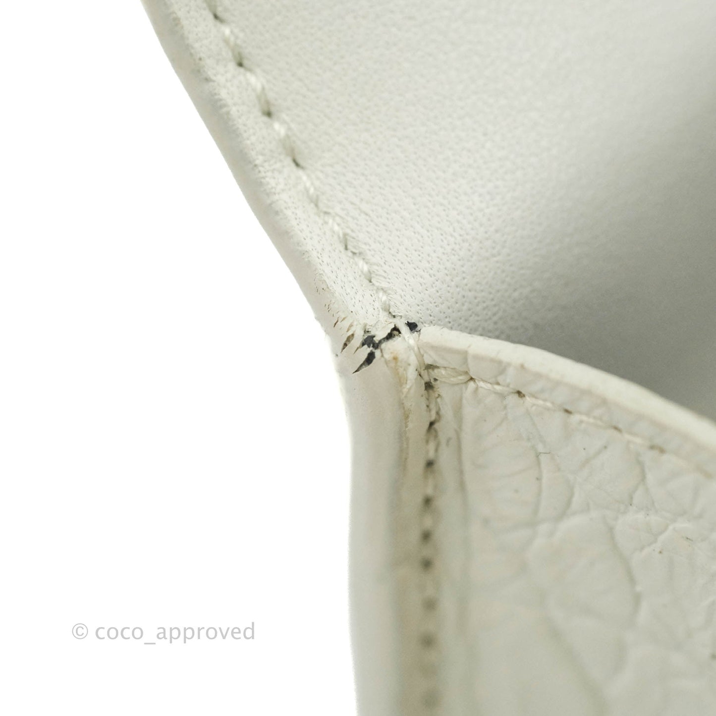 Saint Laurent Kate Tassel WOC White Silver Hardware