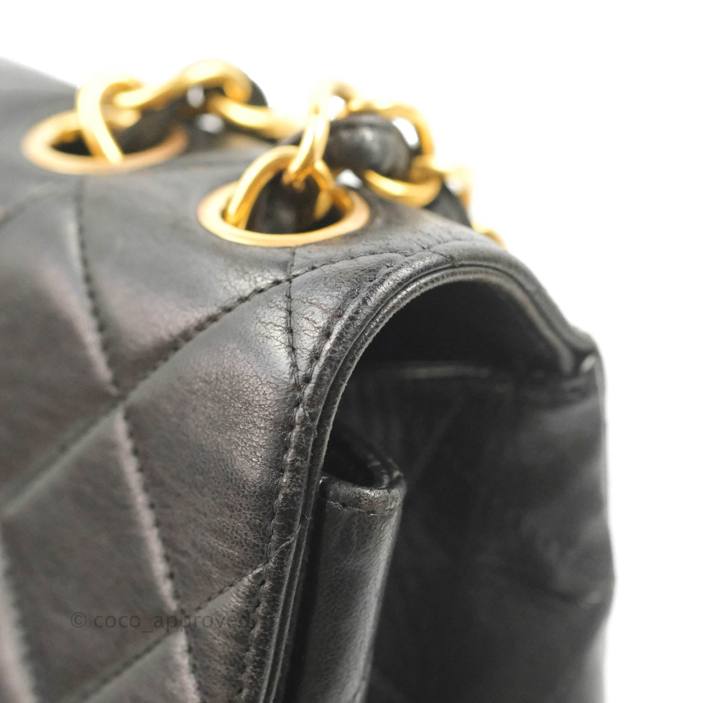 Chanel Vintage Jumbo Single Flap Black Lambskin 24K Gold Hardware