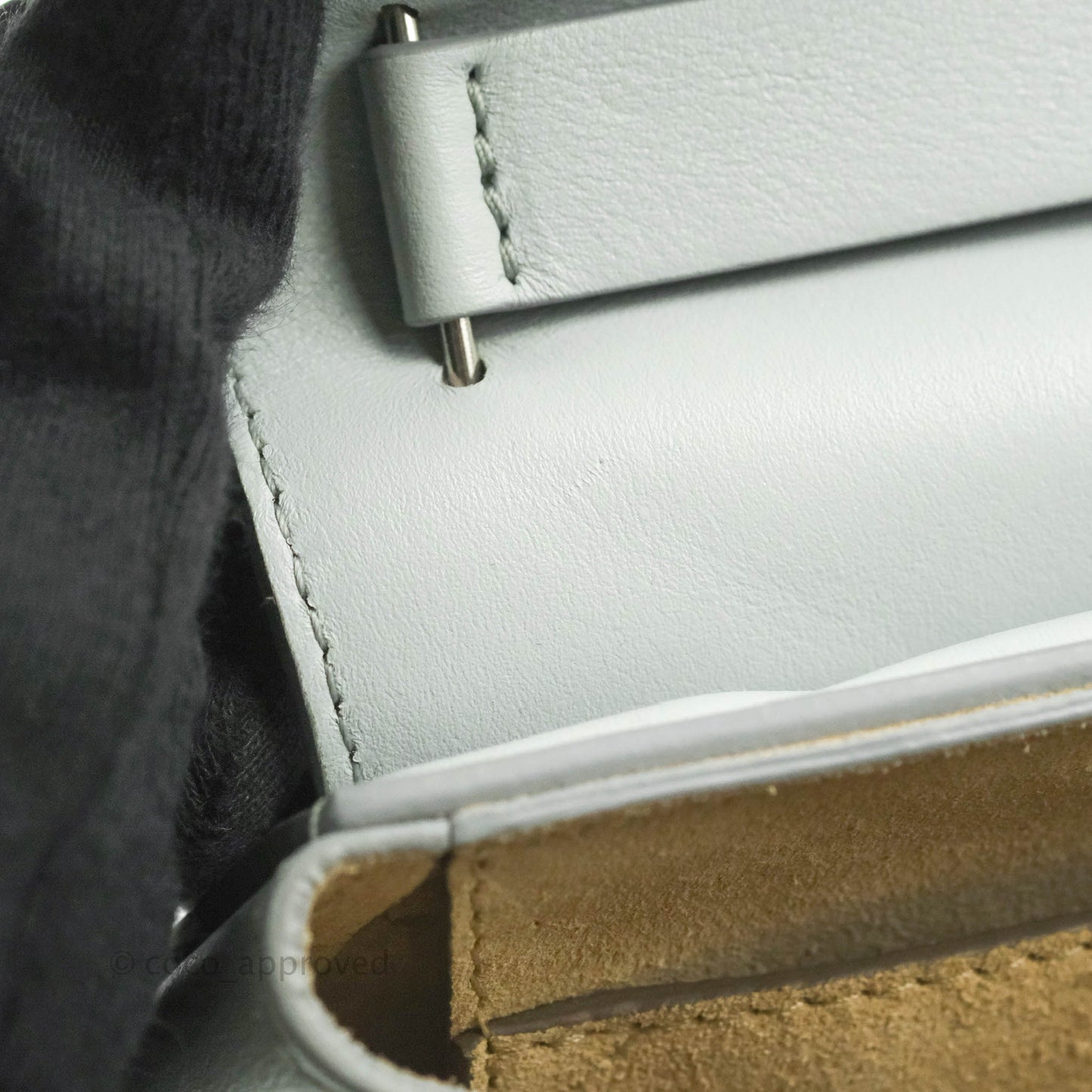 Chloe Quilted Mini Drew Bijou Crossbody Bag Airy Grey Smooth Calfskin Silver Hardware