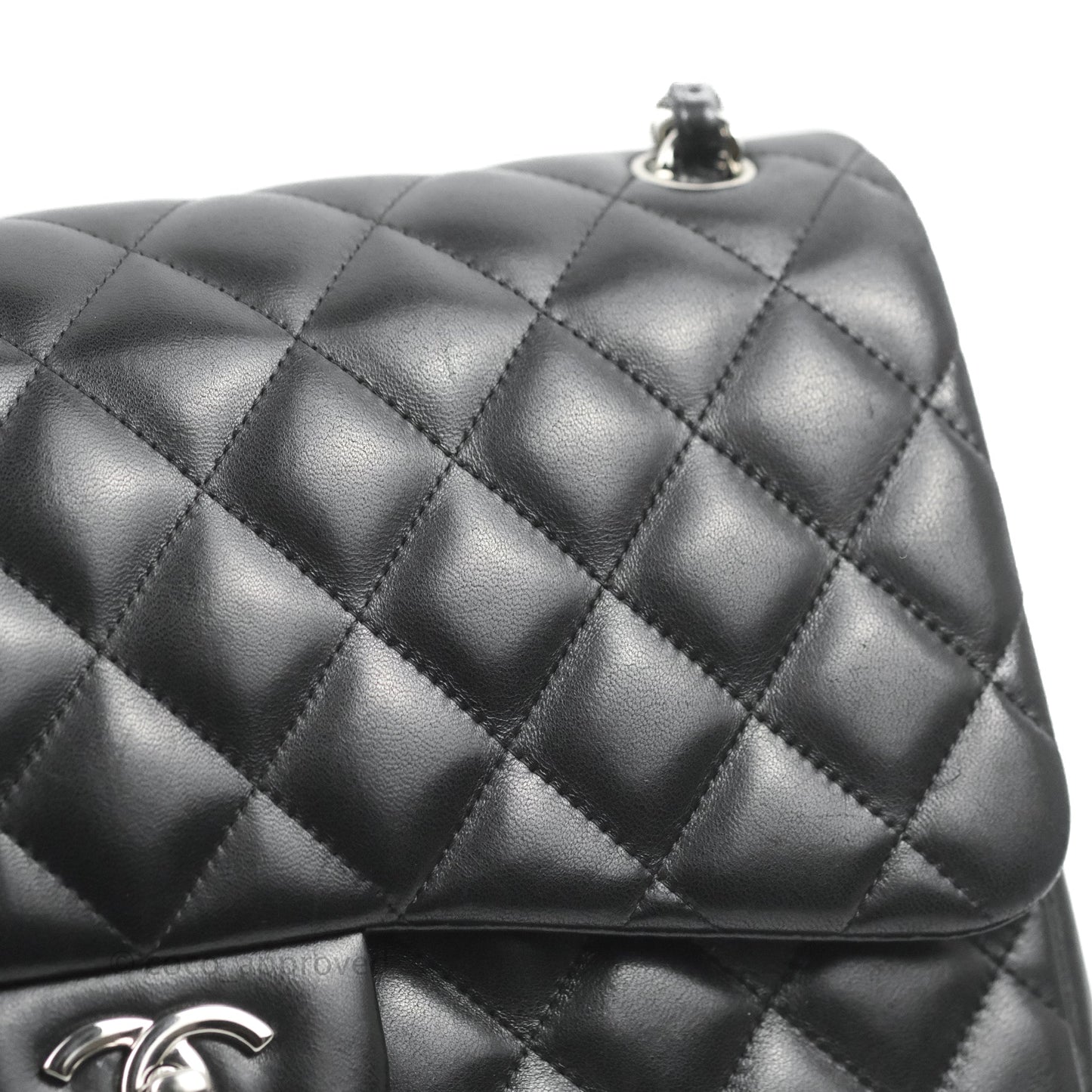 Chanel Jumbo Double Flap Black Lambskin Silver Hardware⁣⁣