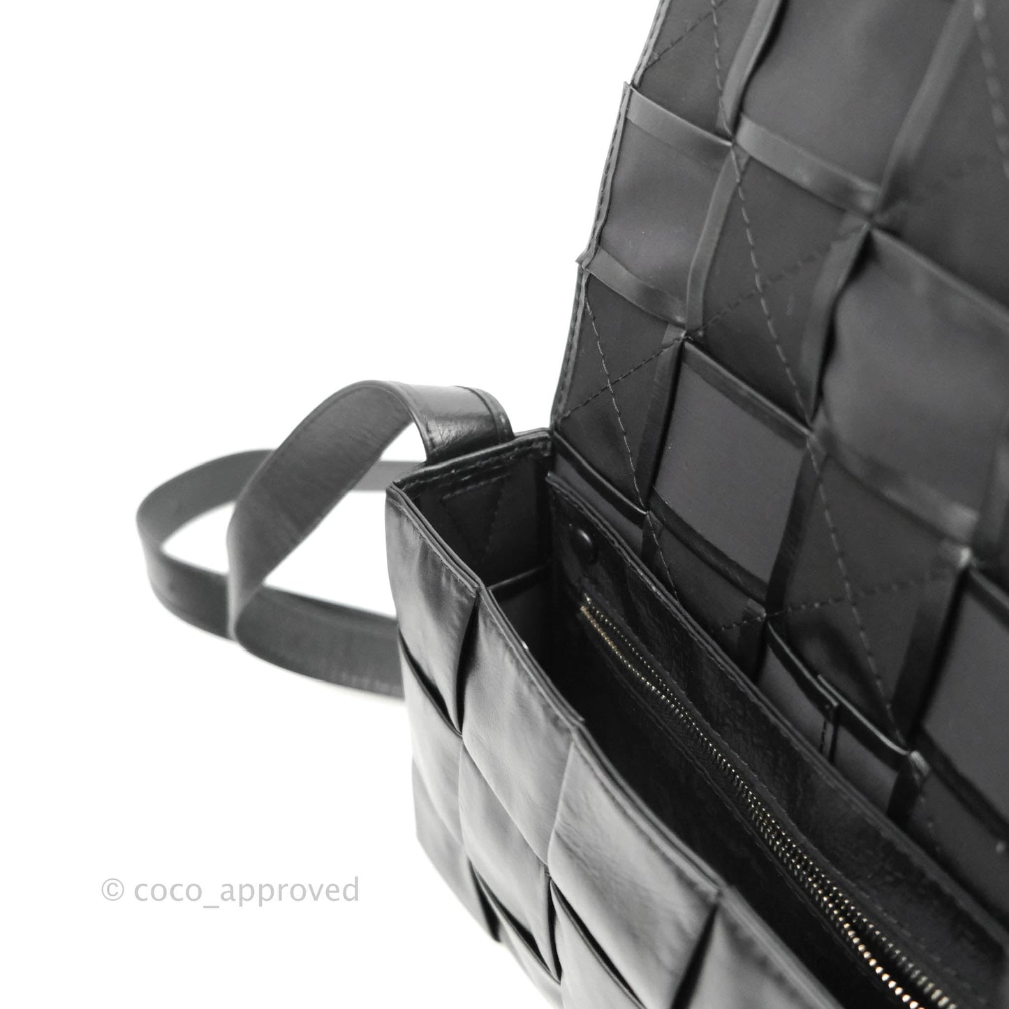 Bottega Veneta Intrecciato Paper Cassette Calfskin Bag Black Silver Hardware