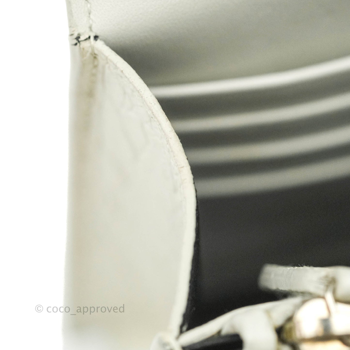 Saint Laurent Kate Tassel WOC White Silver Hardware