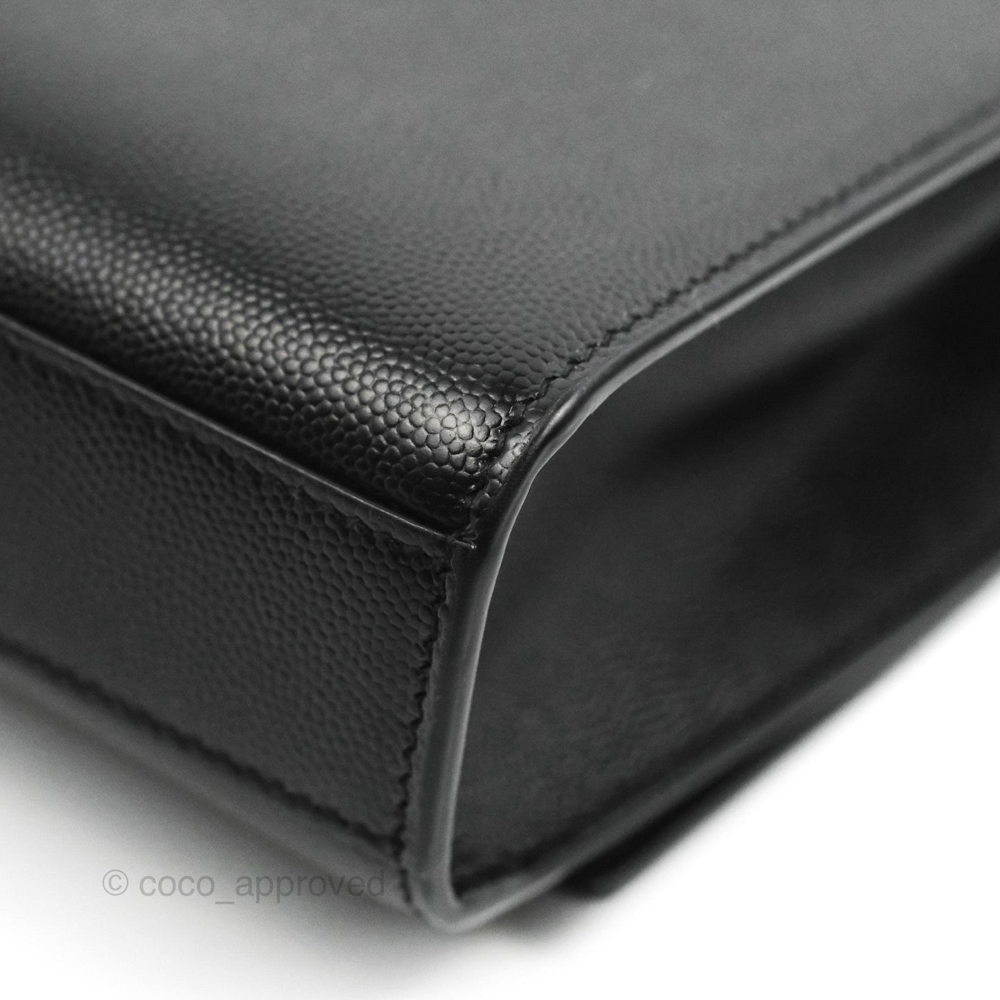 Saint Laurent Medium Classic Monogram Kate Black Grained Calfskin