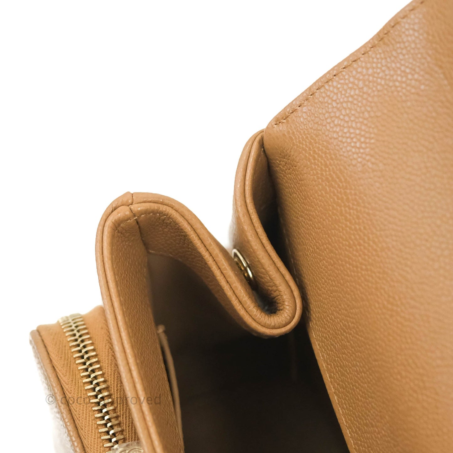Chanel Quilted Medium Business Affinity Flap Caramel Dark Beige Caviar Gold Hardware