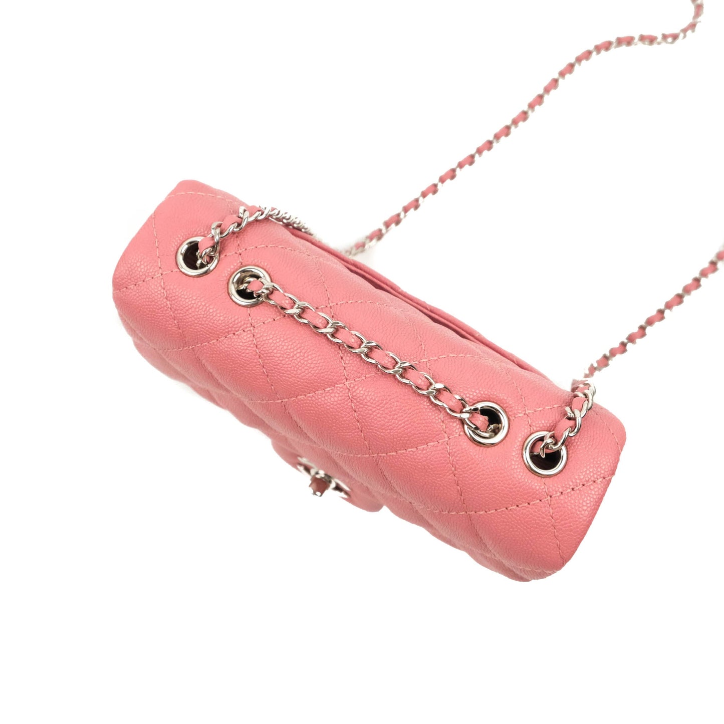 Chanel Caviar Quilted Small Urban Companion Flap Bag Pink Silver Hardware