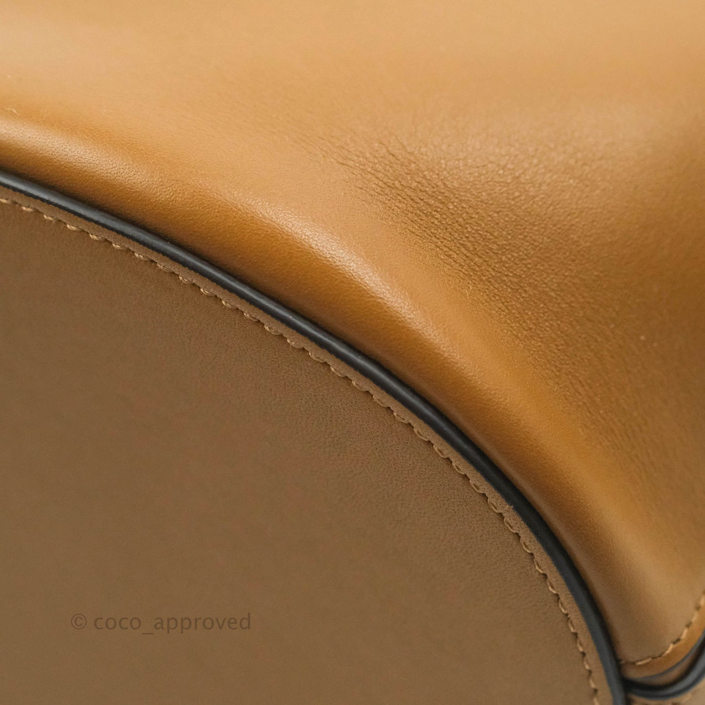 Celine Clasp Bucket Bag Brown