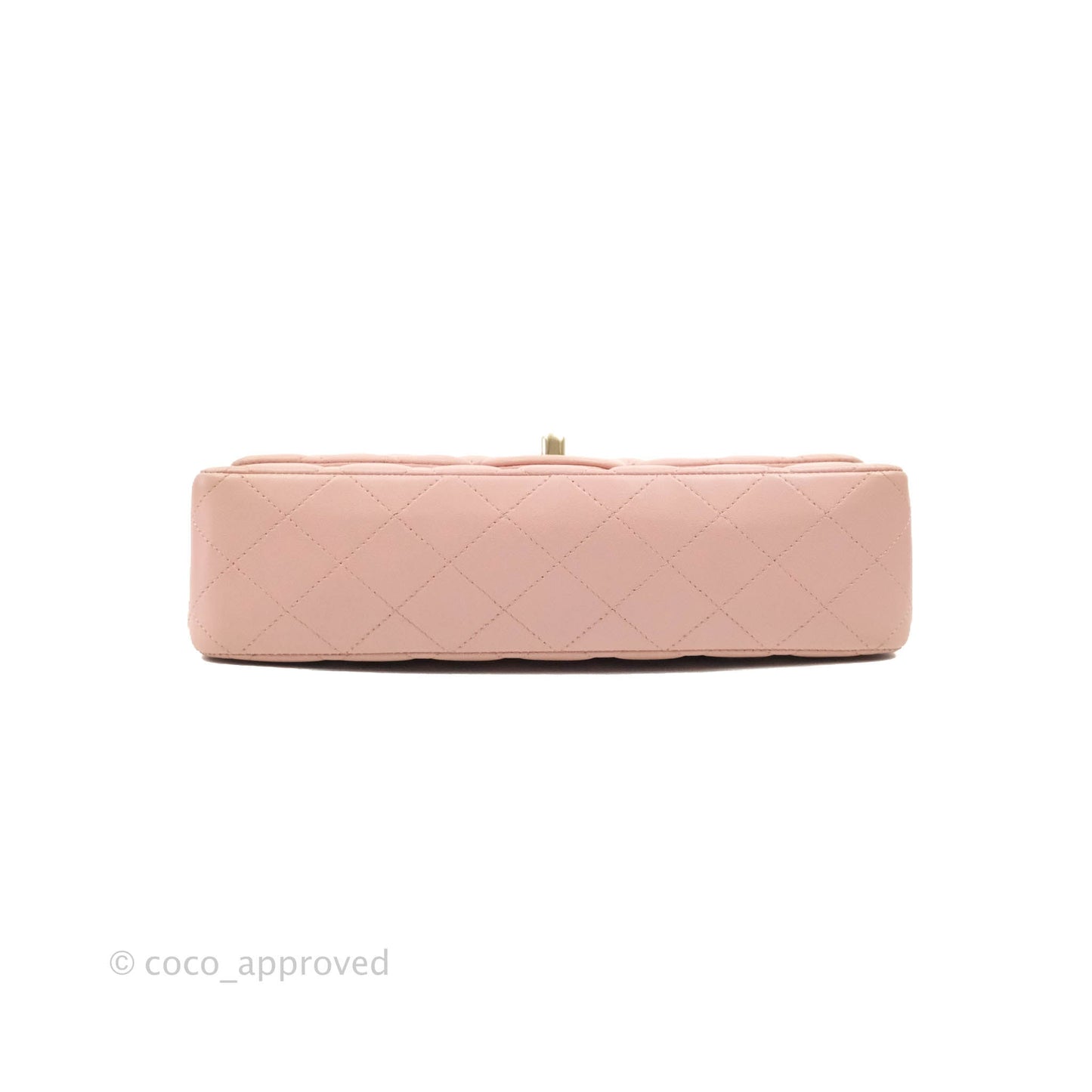 Chanel Classic M/L Medium Flap Quilted Light Pink Lambskin Matte Gold Hardware