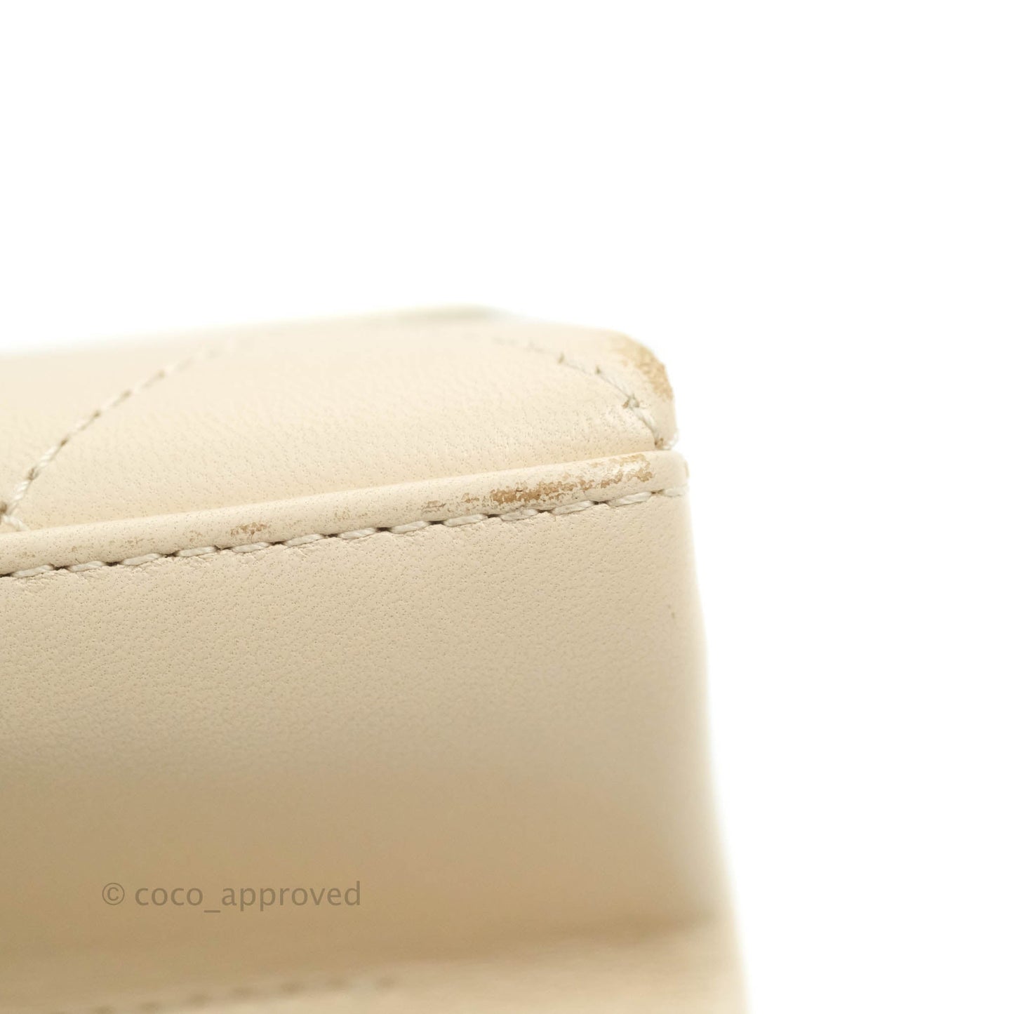 Chanel Small Flat Quilted Coco Luxe Flap Bag Light Beige Aged Gold Hardware