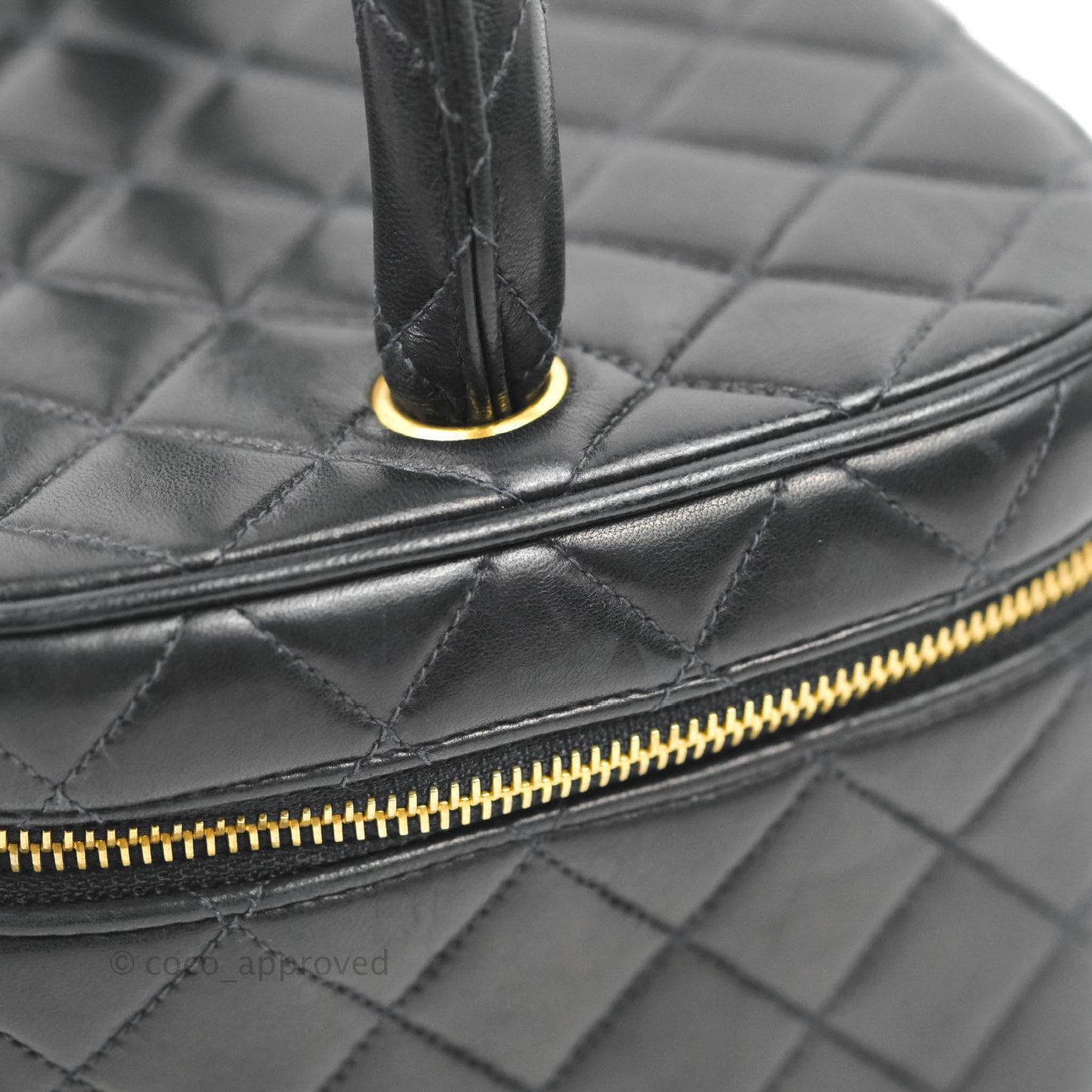 Chanel Vintage Vanity Case Very Dark Navy Lambskin