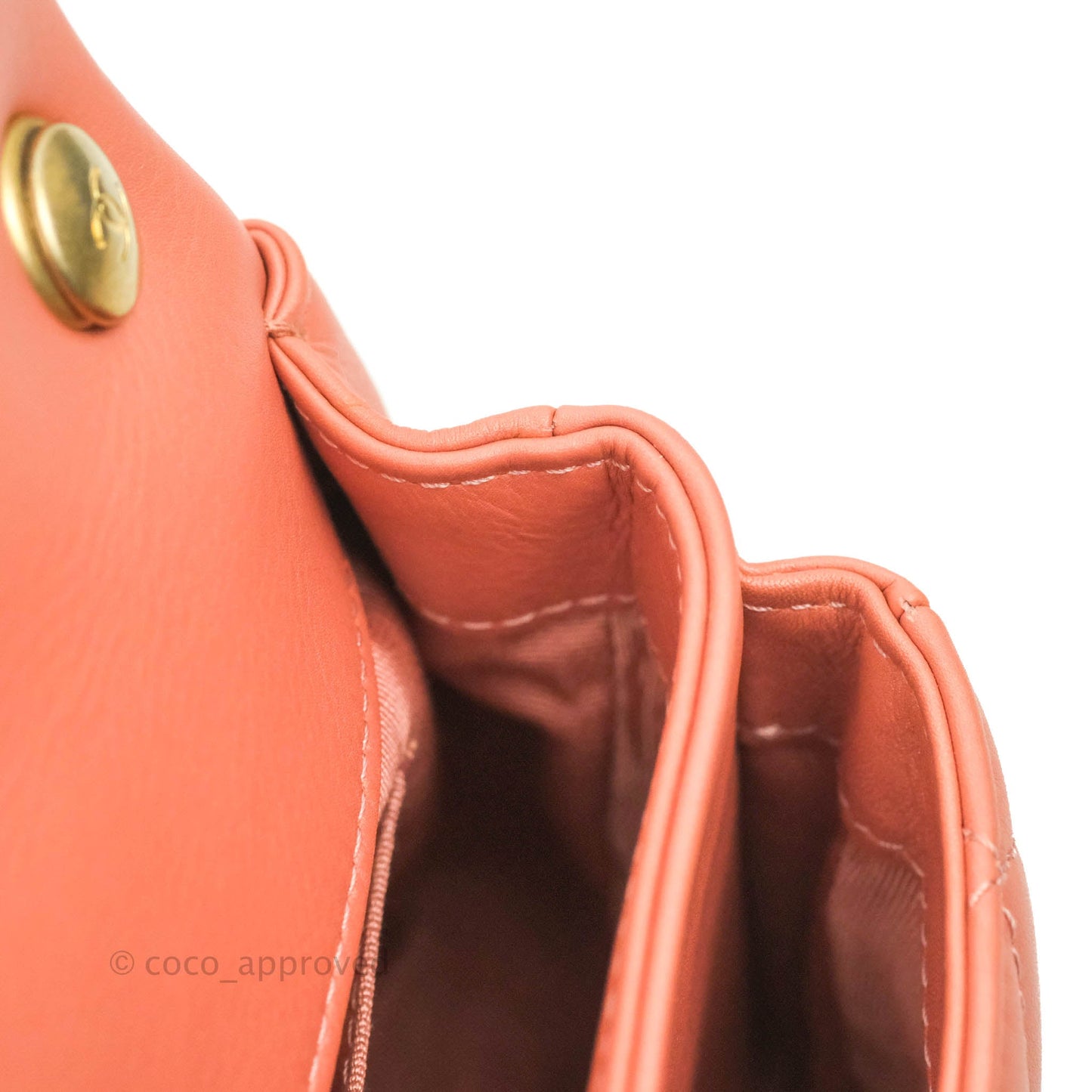 Chanel Mini Flap Bag With Top Handle Pink Lambskin Gold Hardware 20C
