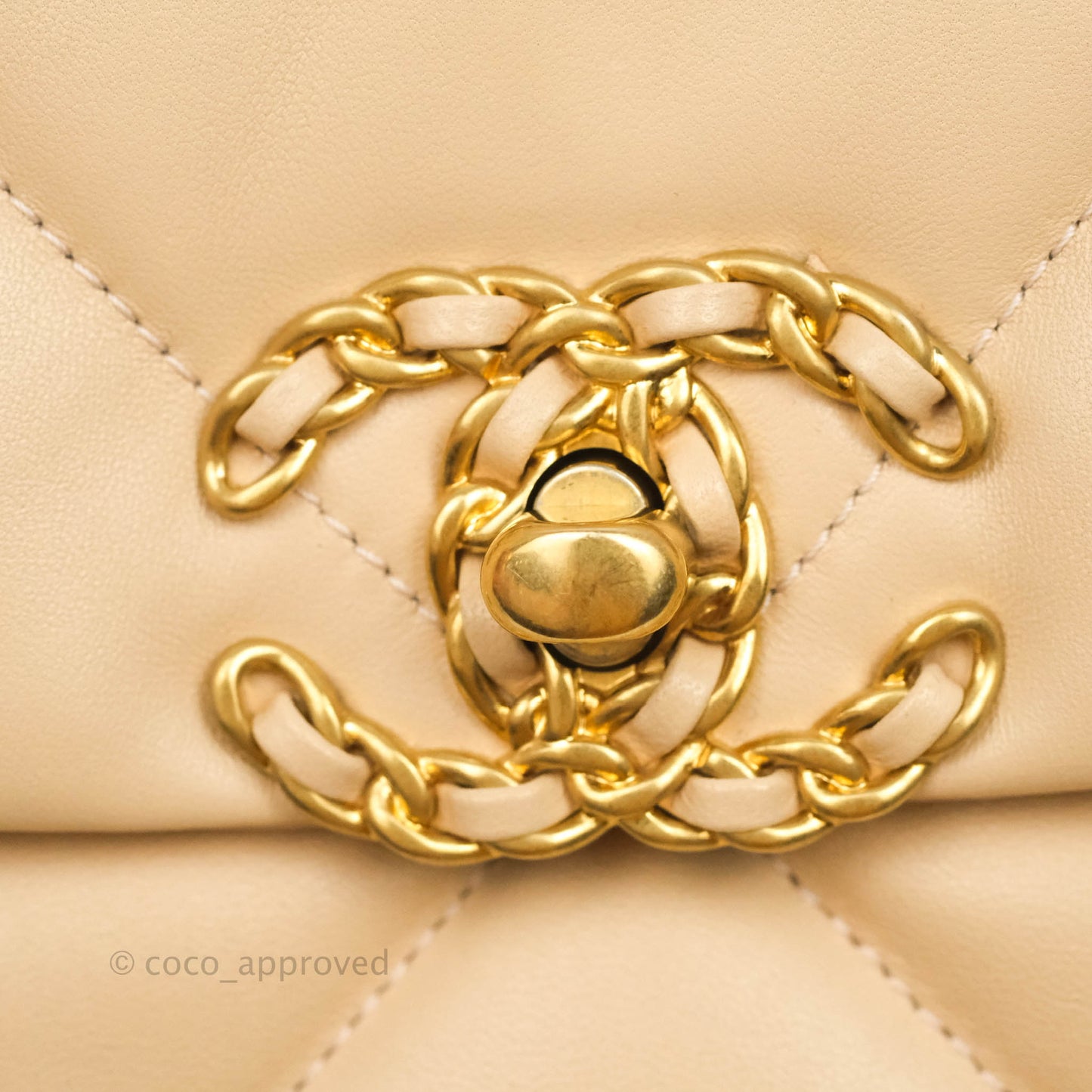 Chanel 19 Small Beige Mixed Hardware
