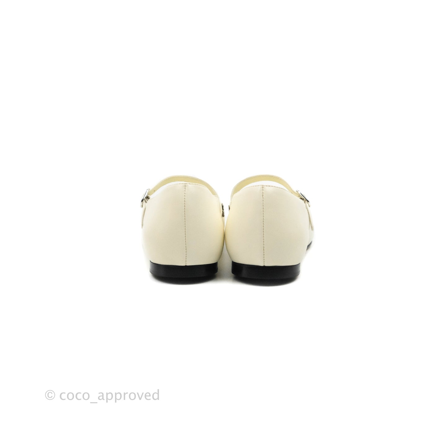 Chanel Mary Janes Flats White/Black 36.5