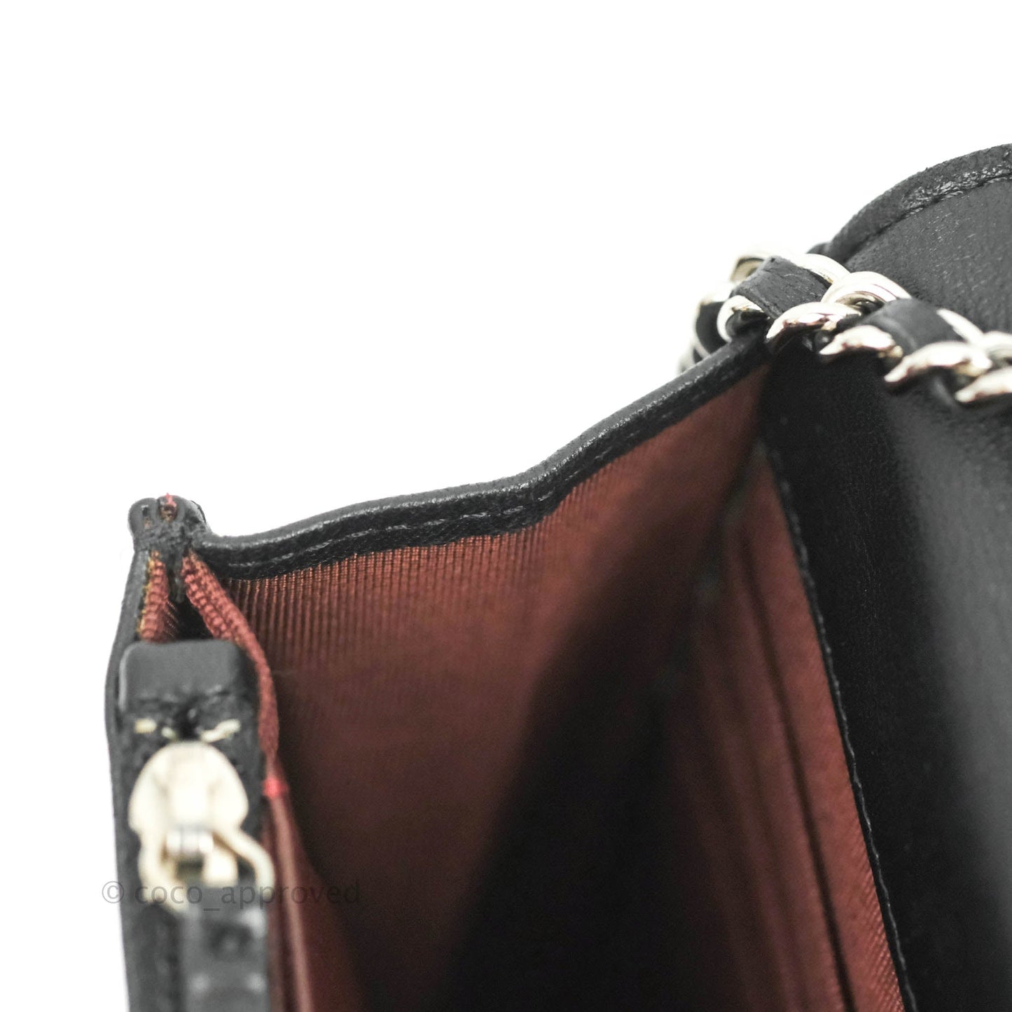 Chanel Classic Wallet On Chain Black Lambskin Silver Hardware