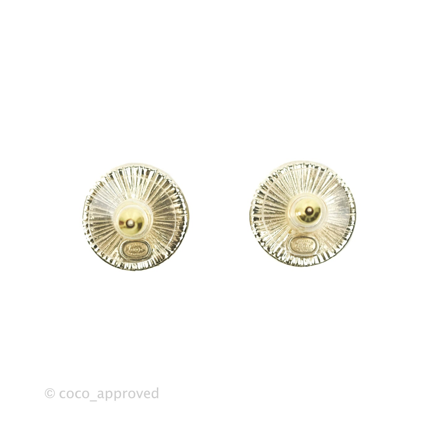 Chanel CC Crystal Black Round Earring 22C