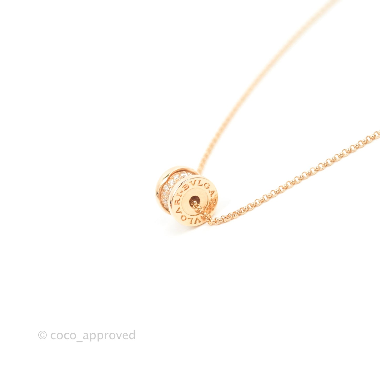 Bvlgari Mini Zero1 18K Rose Gold and Diamond Necklace