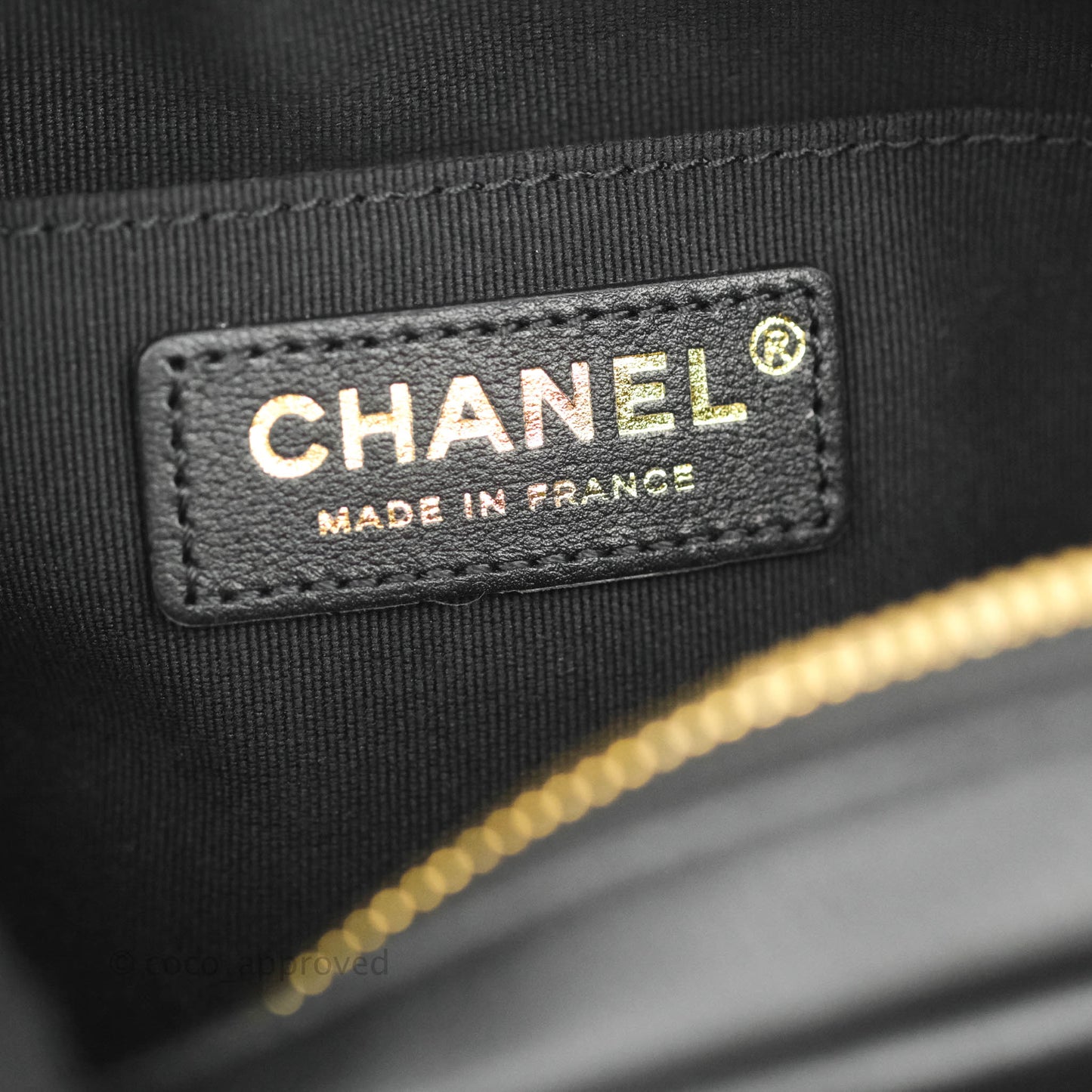 Chanel Quilted Small Camera Case Black Calfskin