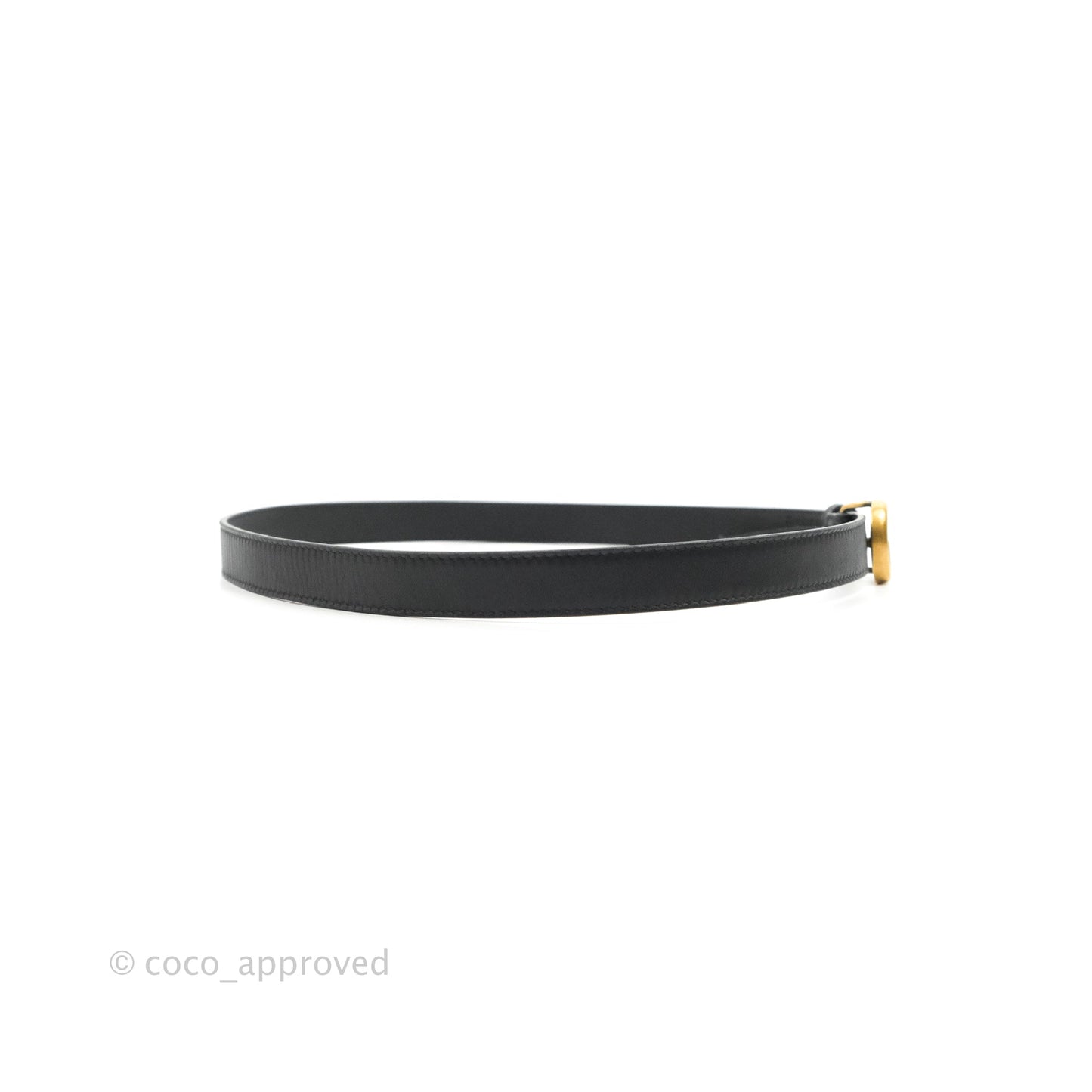 Gucci Black Calfskin Double GG 20mm Belt 80 32