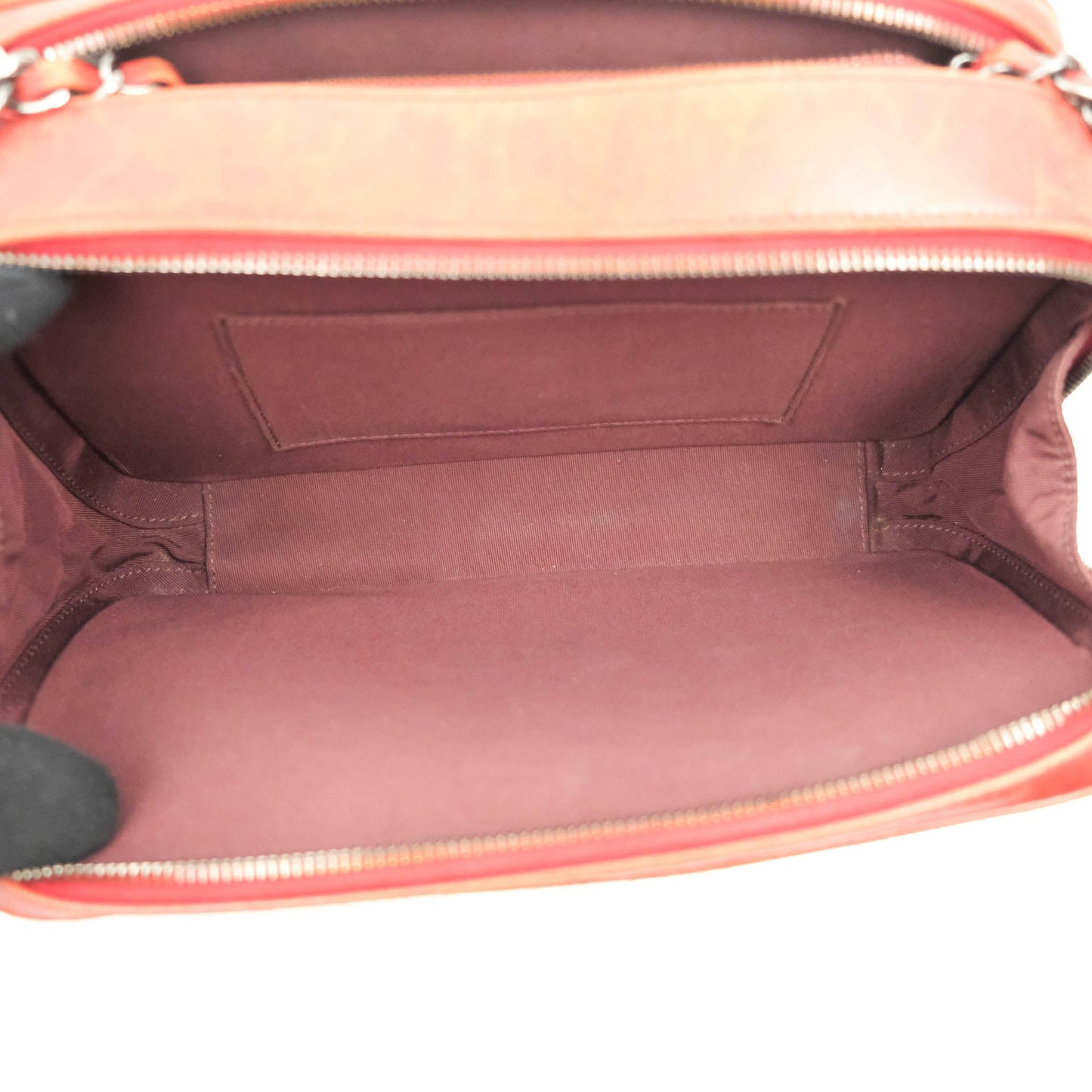 Chanel Quilted Crossbody Camera Bag Red Lambskin Ruthenium Hardware