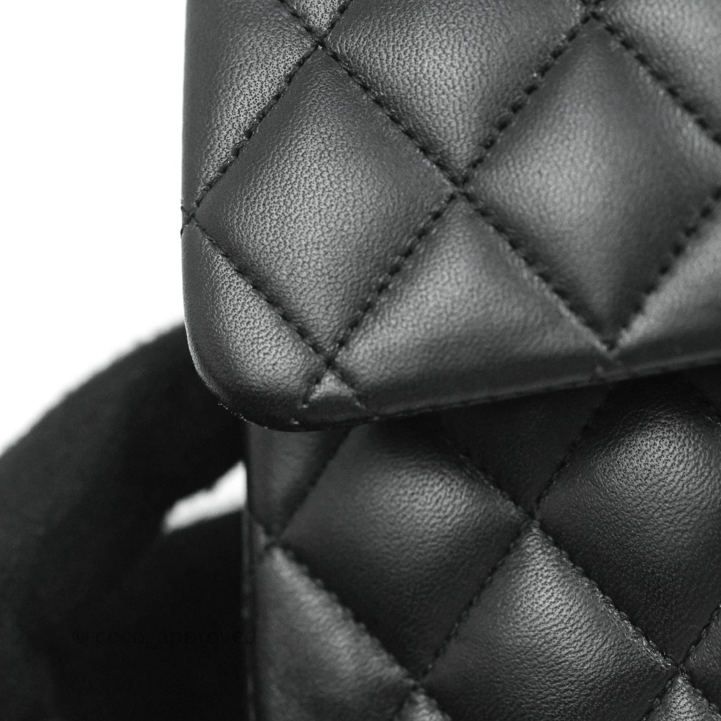 Chanel Classic Small S/M Flap Black Lambskin Rose Pink-Gold Hardware