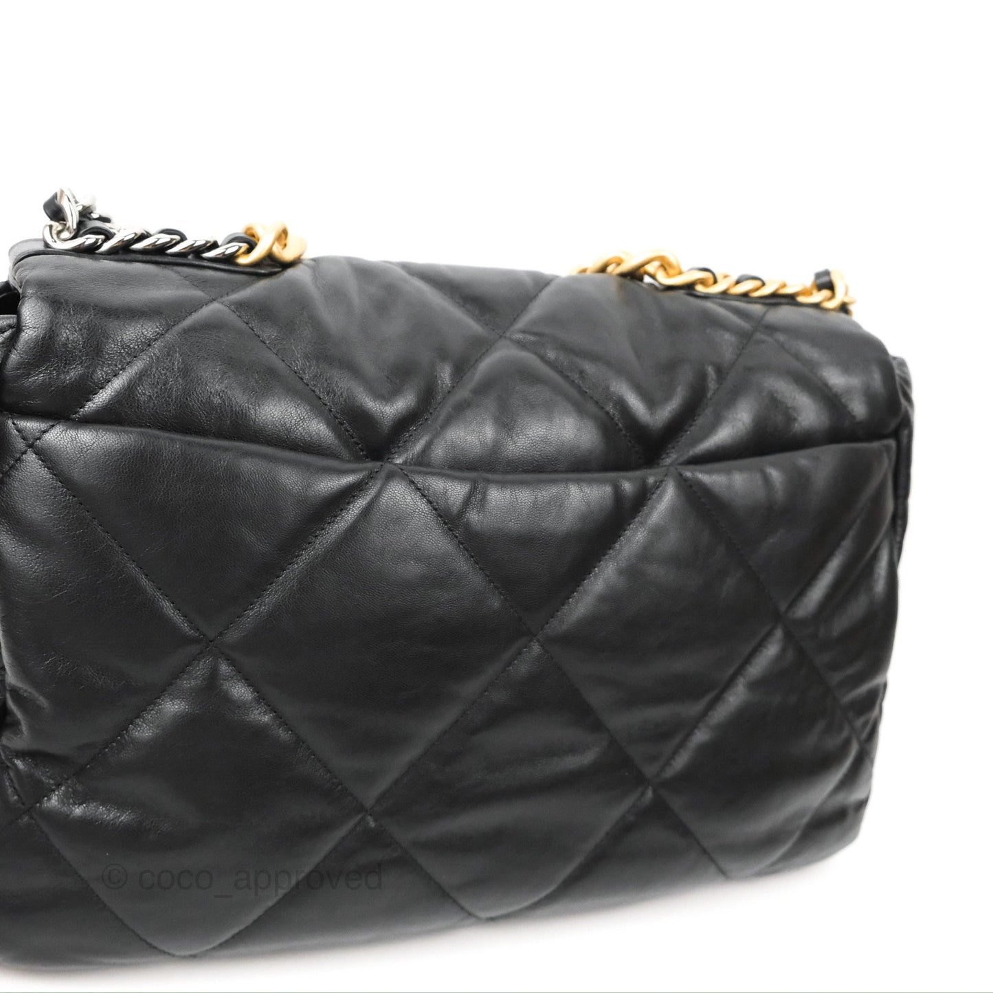 Chanel 19 Maxi Flap Bag Black Goatskin Mixed Hardware
