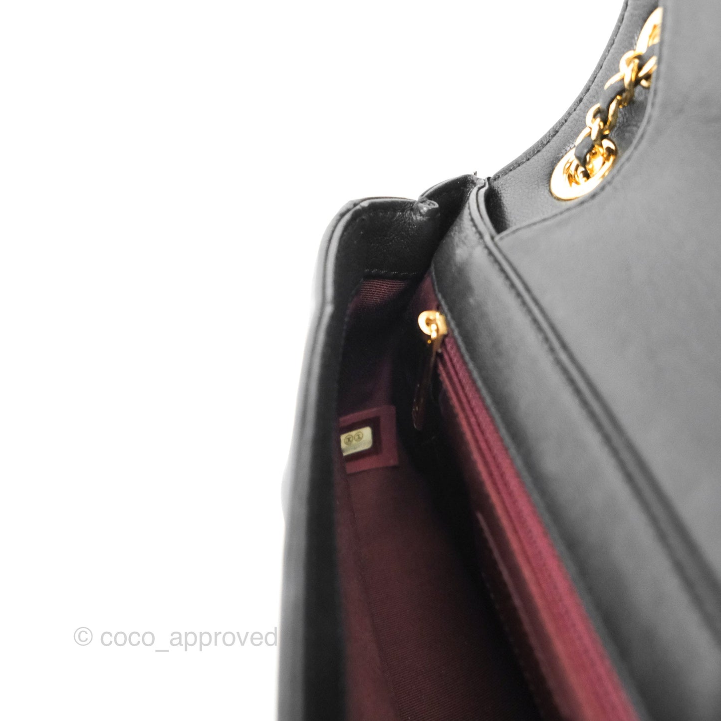 Chanel Small Vintage Mademoiselle Flap Black Sheepskin Gold Hardware