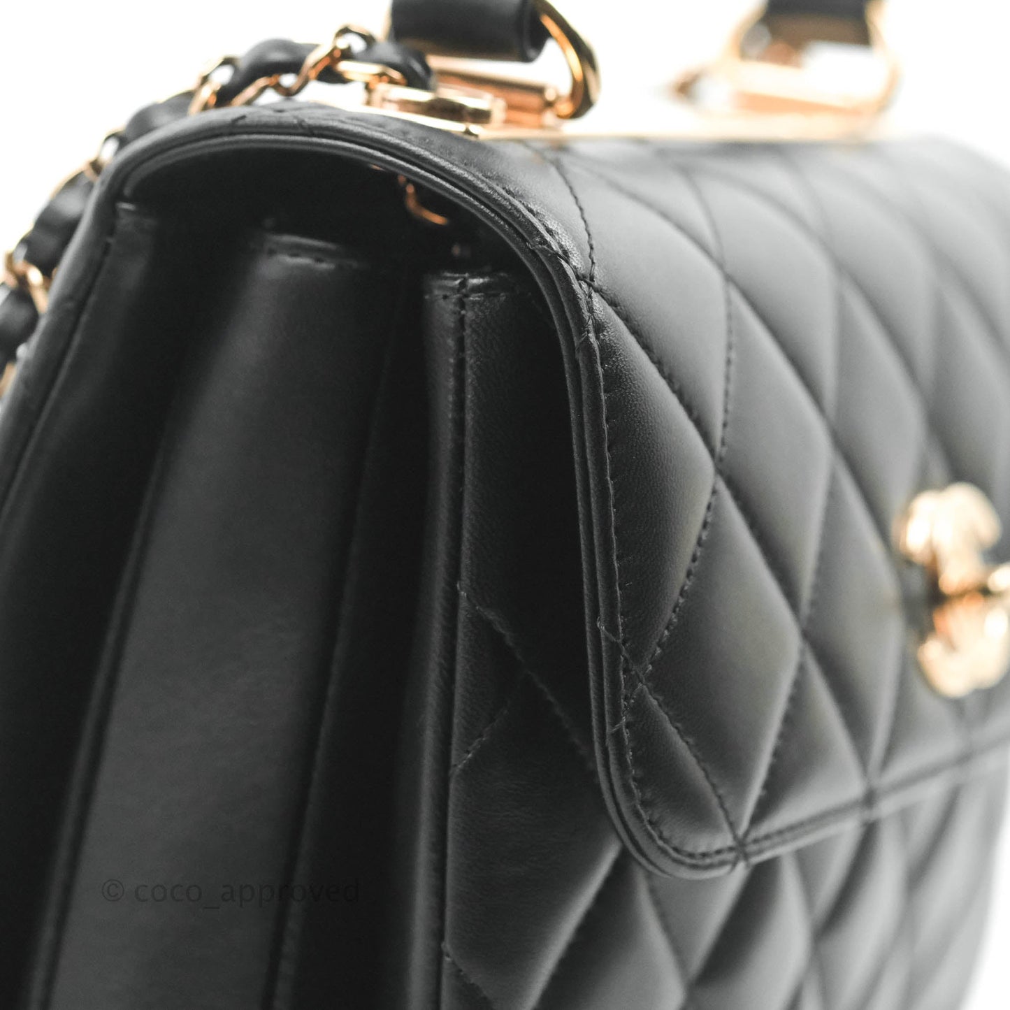Chanel Trendy CC Small Black Lambskin Rose Gold Hardware