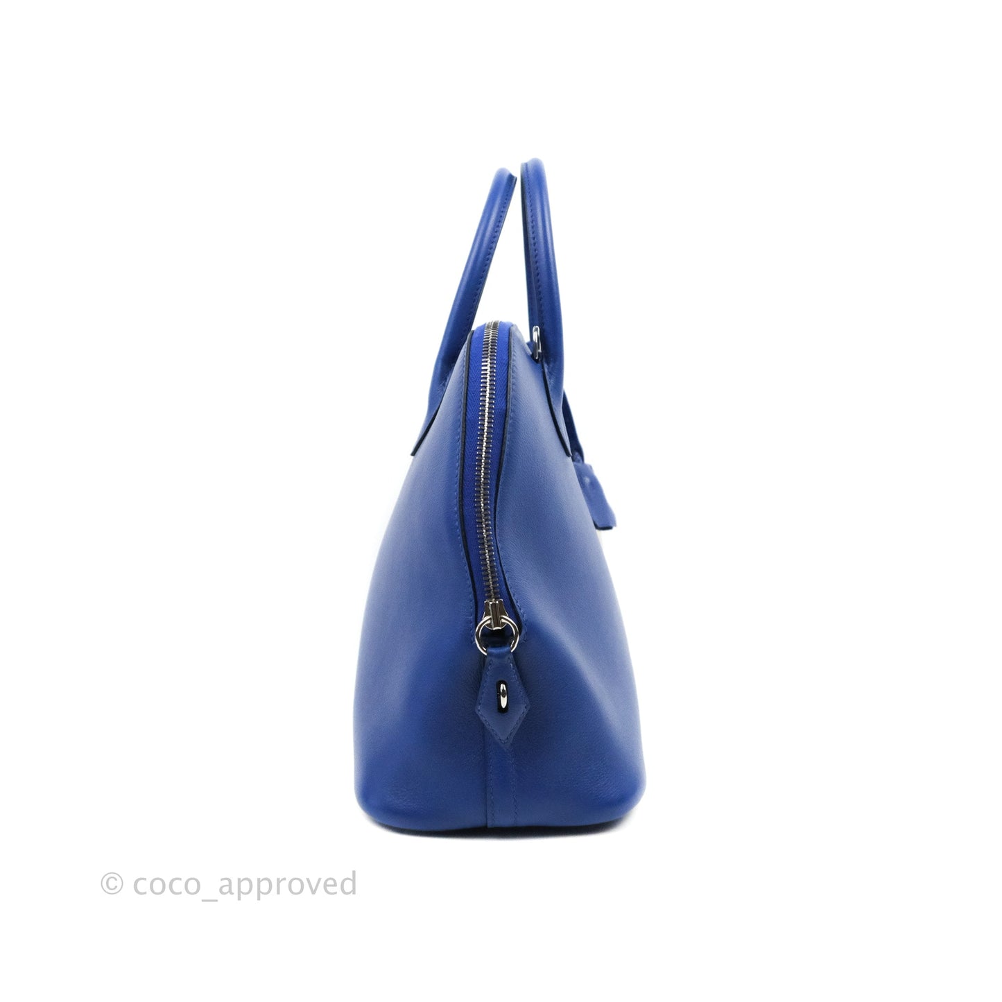 Hermès Bolide 1923 31 Bleu Royal Evercolor Palladium Hardware
