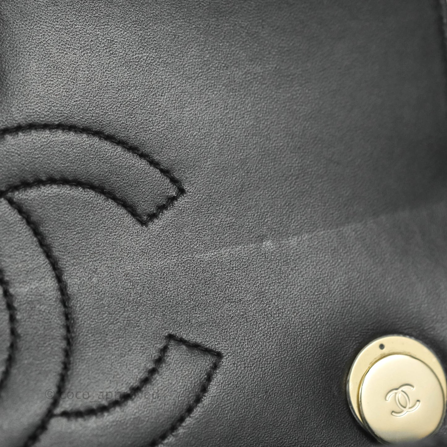 Chanel Small Trendy CC Black Lambskin Gold Hardware