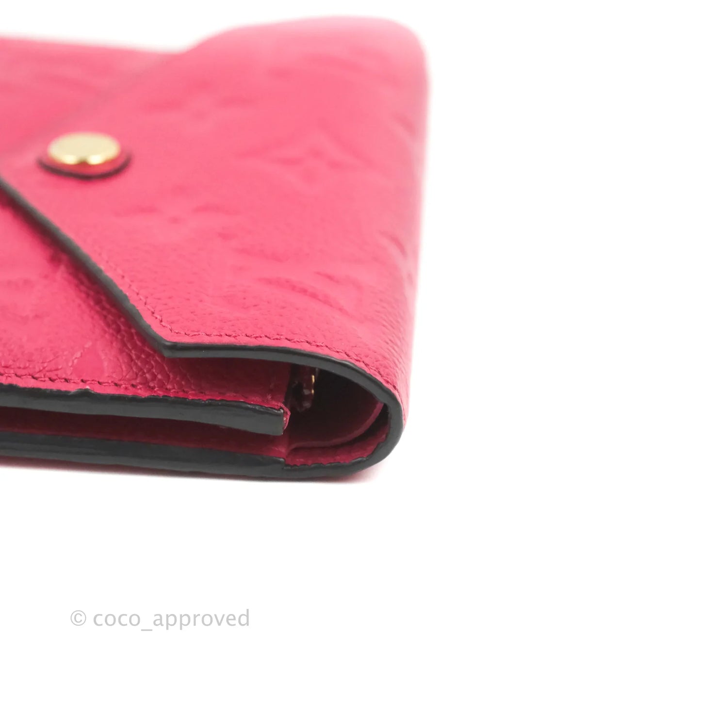 Louis Vuitton Victorine Empreinte Monogram Wallet Dark Pink