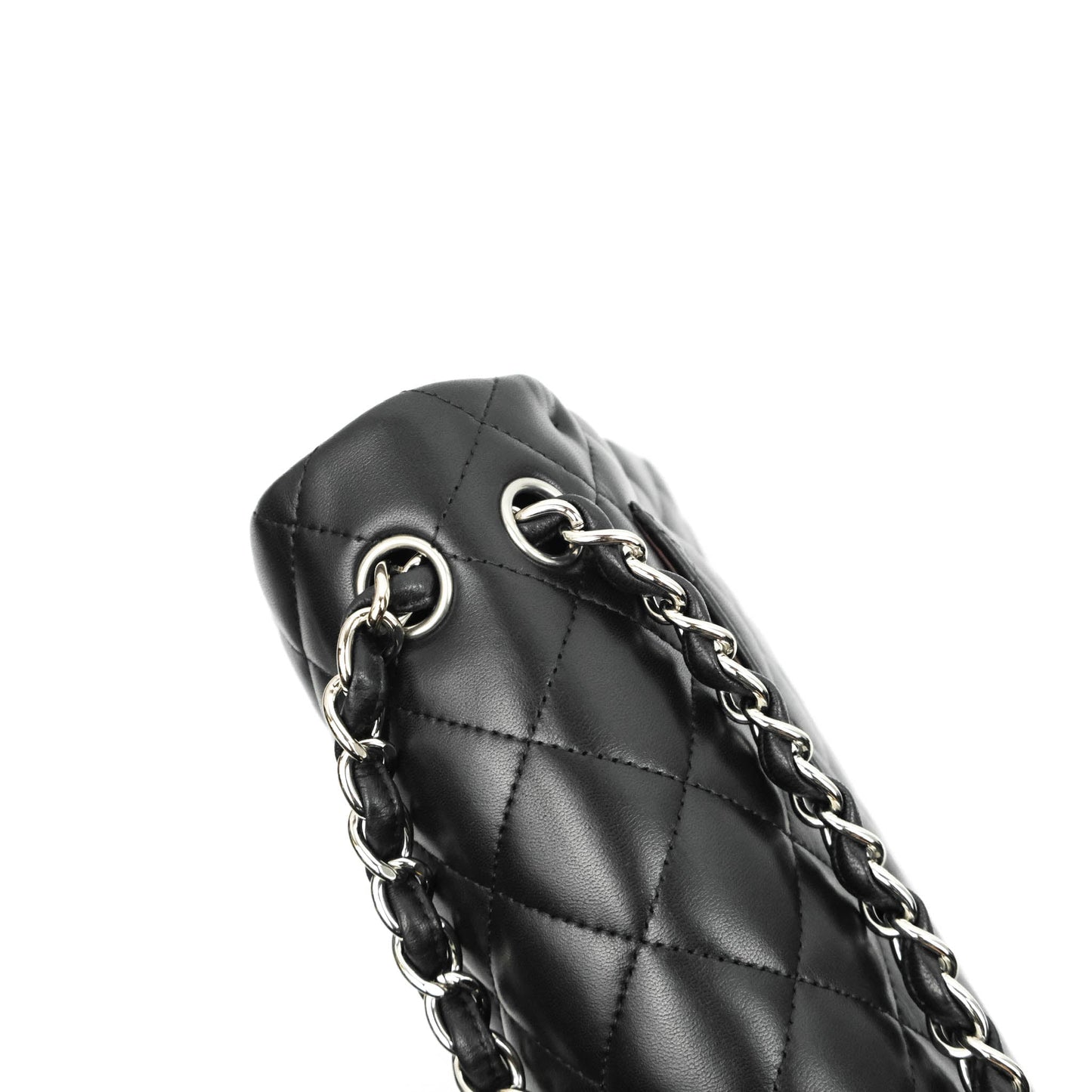 Chanel Jumbo Double Flap Black Lambskin Silver Hardware⁣⁣