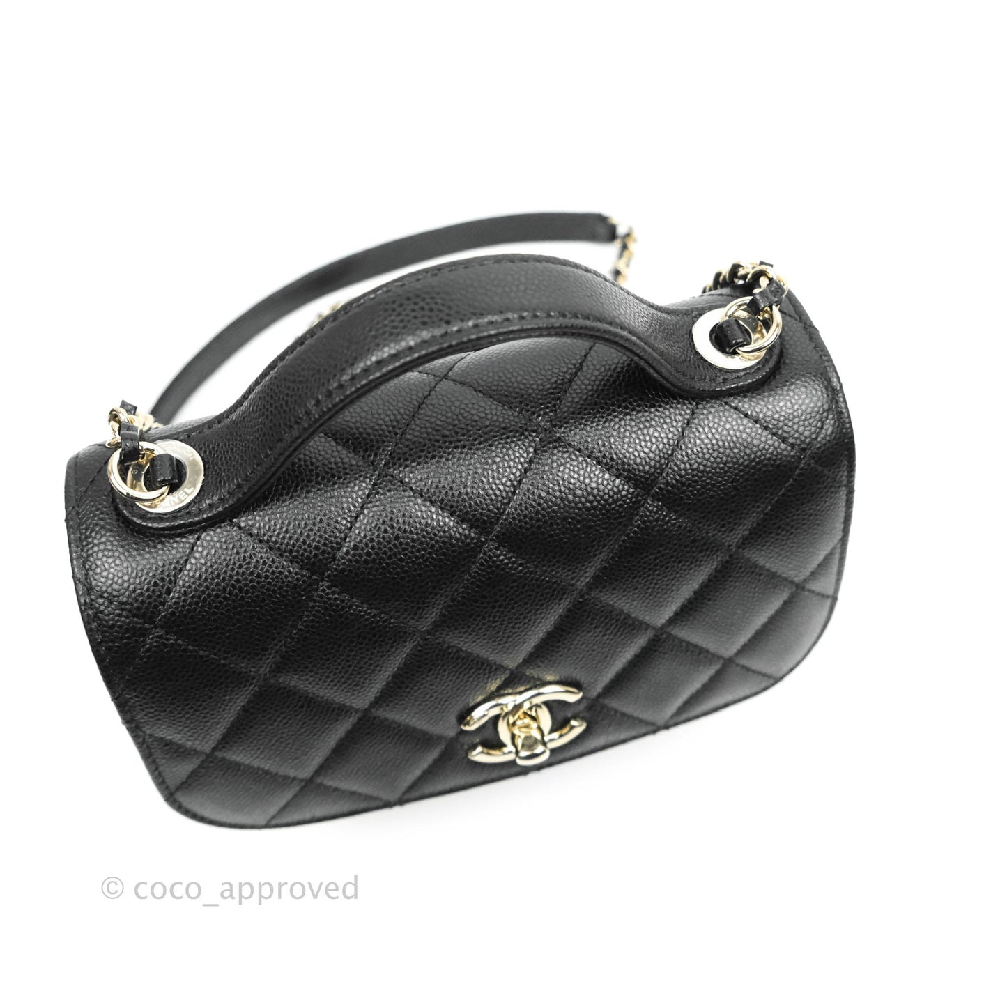 Chanel Small Business Affinity Flap Bag Black Caviar Gold Hardware