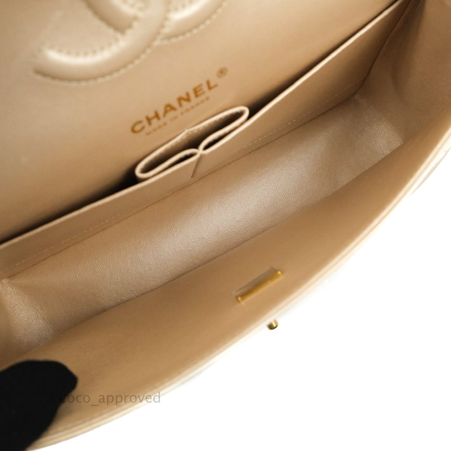 Chanel Classic Quilted M/L Medium Flap Ombre Metallic Goatskin Aged Gold Hardware