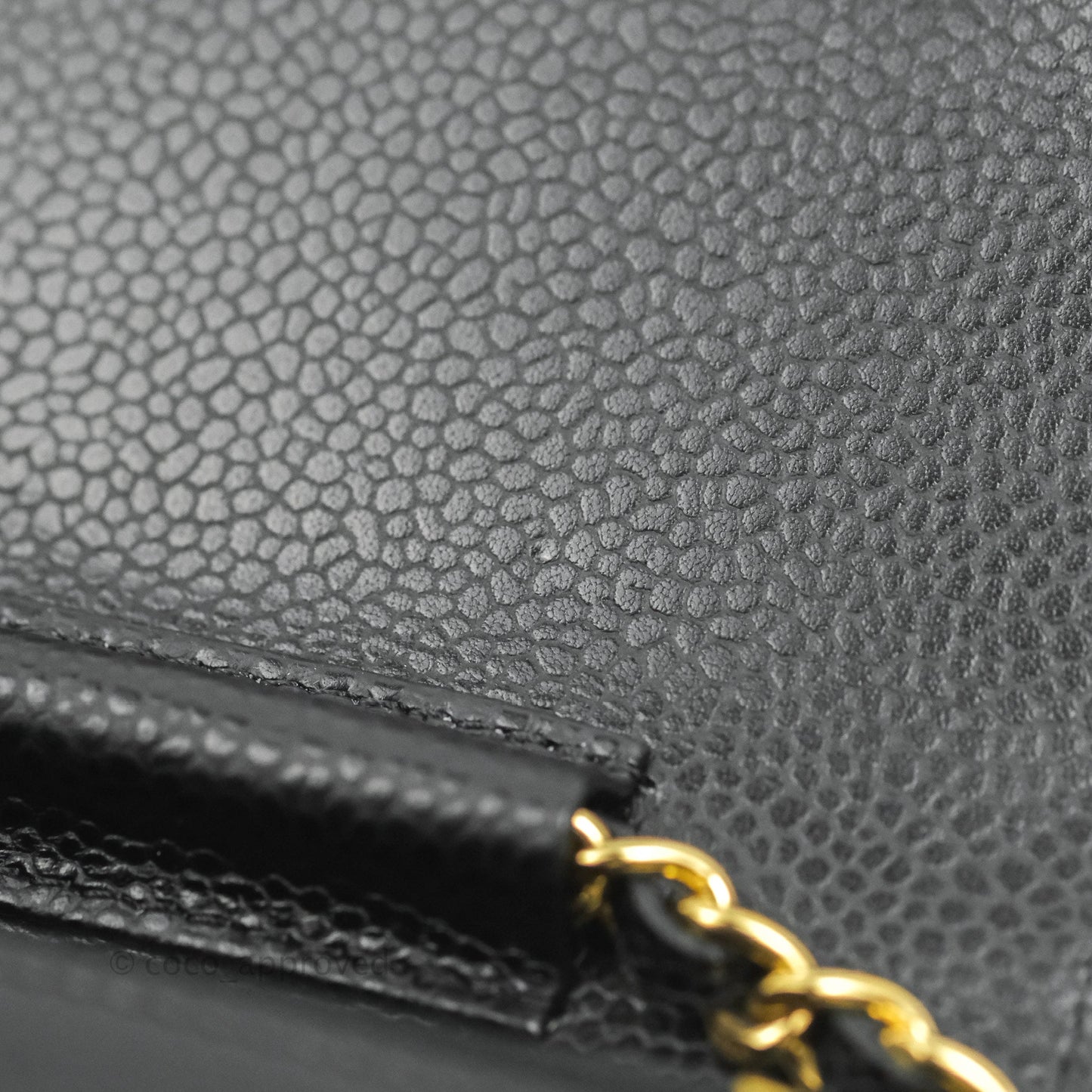 Chanel Quilted WOC Black Caviar Gold Hardware