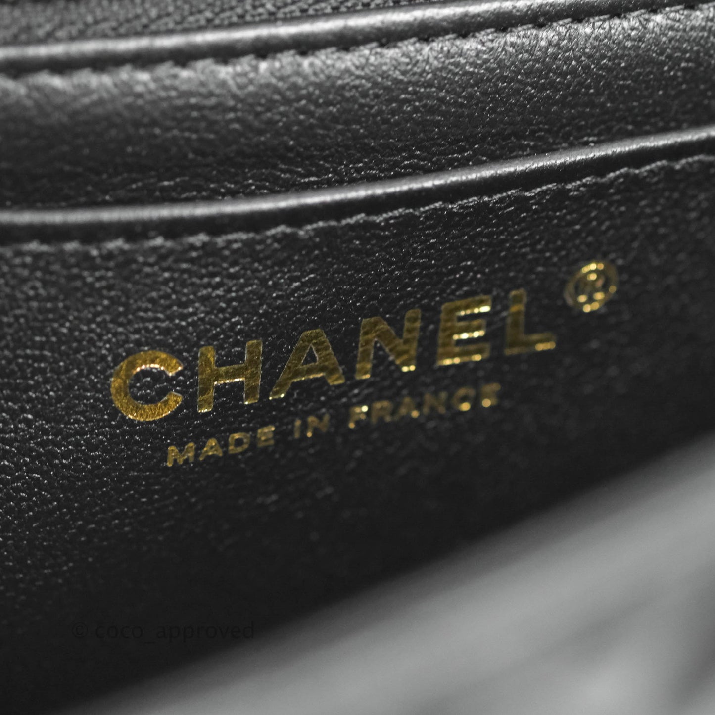 Chanel Top Handle Mini Rectangular Flap Bag Black Lambskin Gold Hardware