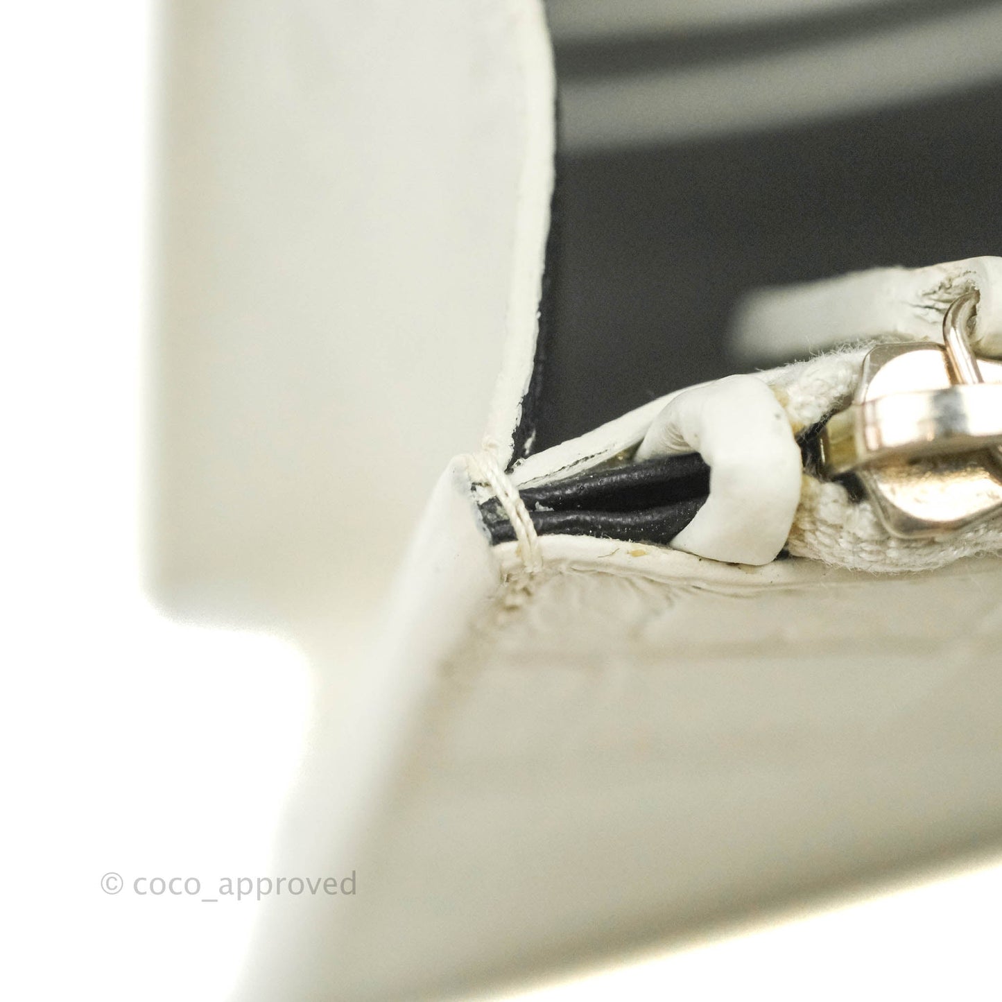 Saint Laurent Kate Tassel WOC White Silver Hardware