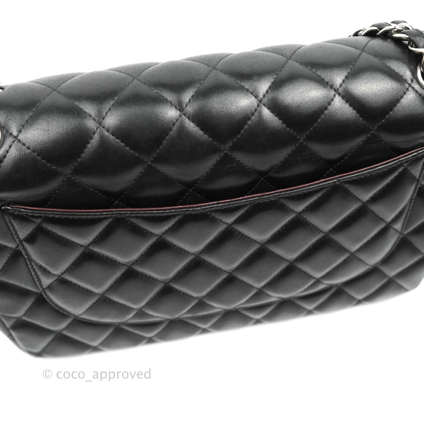 Chanel Jumbo Double Flap Black Lambskin Silver Hardware⁣⁣