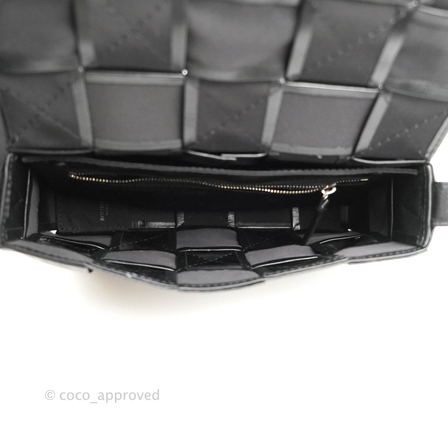 Bottega Veneta Intrecciato Paper Cassette Calfskin Bag Black Silver Hardware